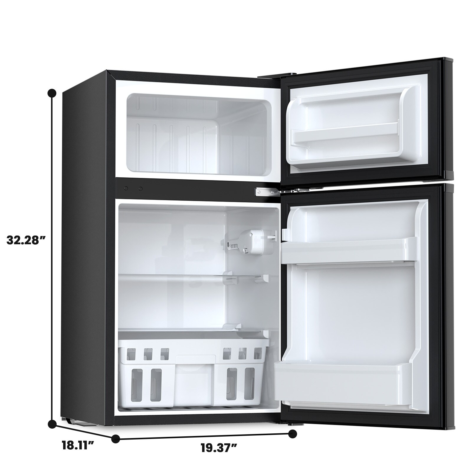 Refrigerador Mini con Congelador de 3.1 pies cúbicos (Negro)