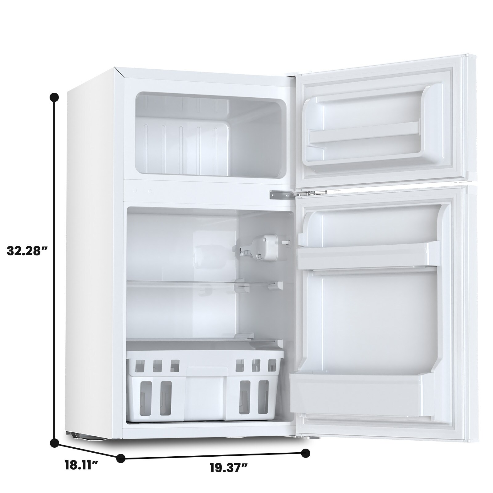 Refrigerador Mini de 3.1 pies cúbicos con congelador (Blanco)