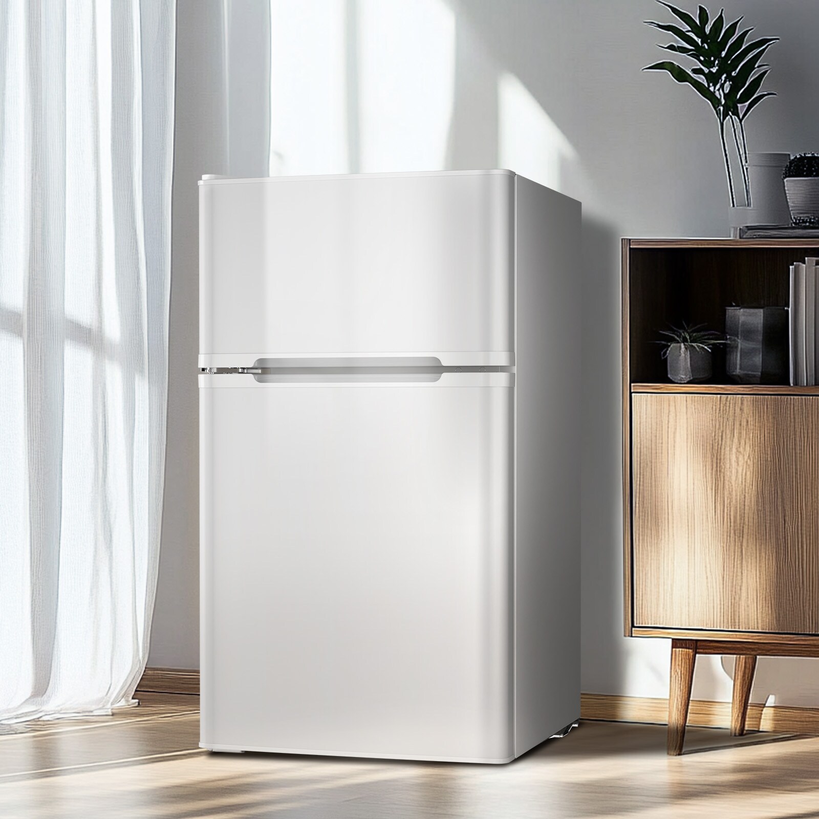 Refrigerador Mini de 3.1 pies cúbicos con congelador (Blanco)
