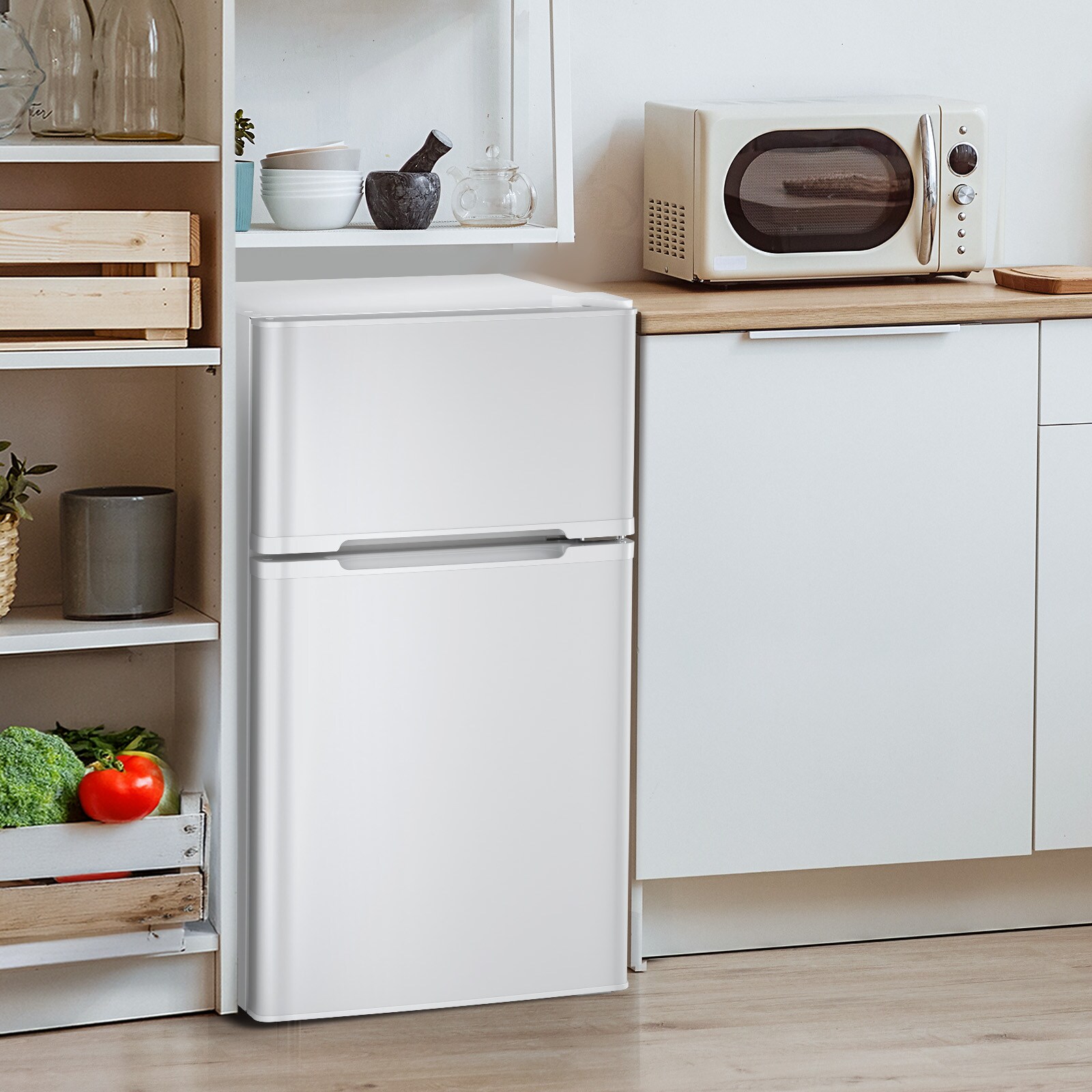 Refrigerador Mini de 3.1 pies cúbicos con congelador (Blanco)