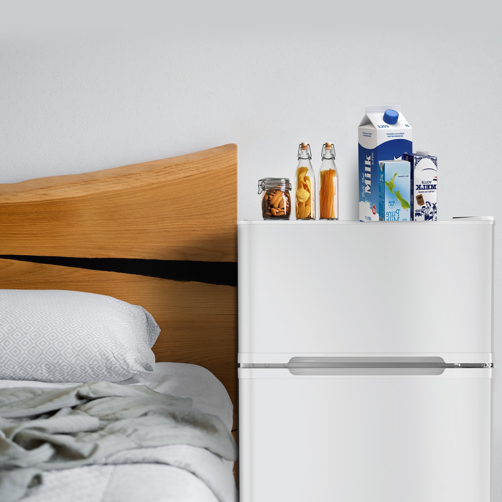 Refrigerador Mini de 3.1 pies cúbicos con congelador (Blanco)