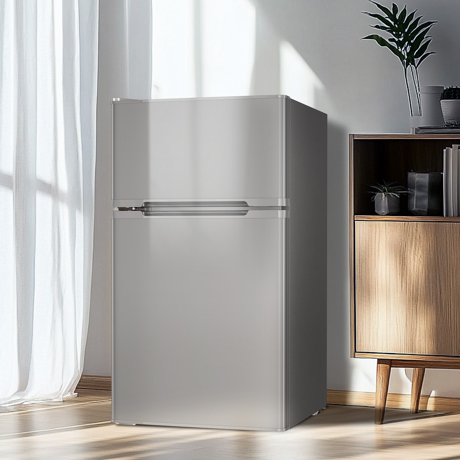 Refrigerador Mini con Congelador de 3.1 pies cúbicos (Gris) F5890GY-GRIS
