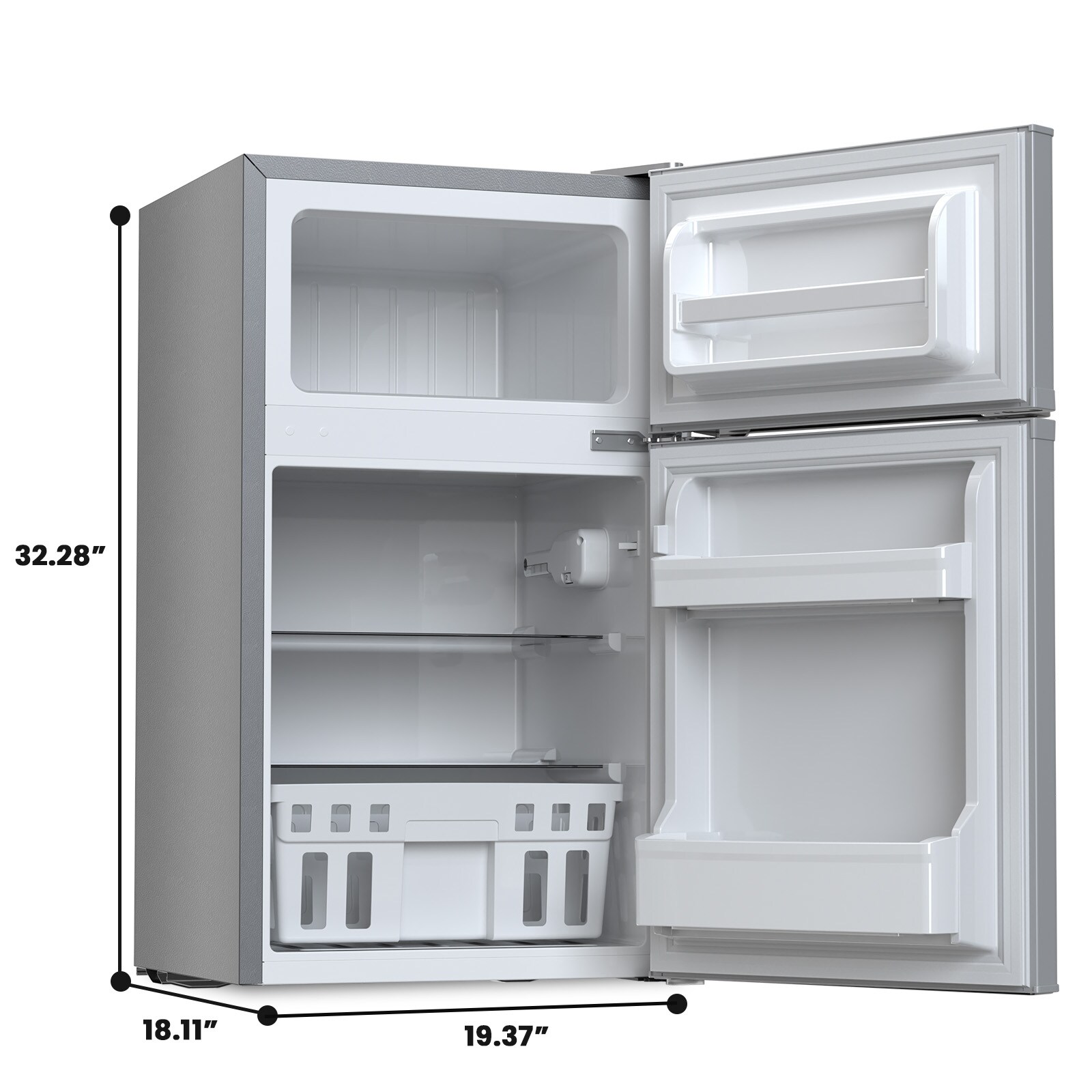 Refrigerador Mini con Congelador de 3.1 pies cúbicos (Gris) F5890GY-GRIS