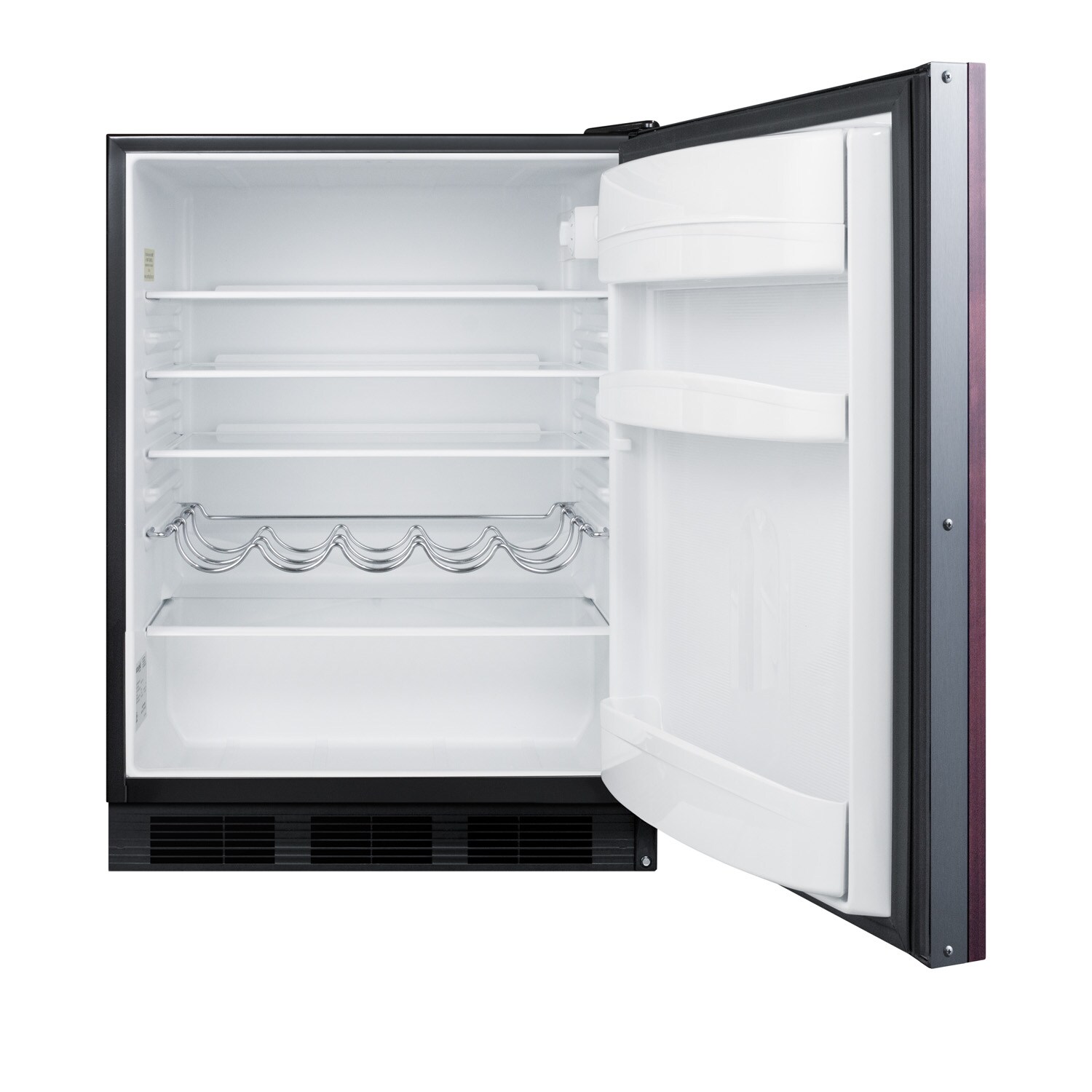 Refrigerador empotrado de 5.5 pies cúbicos de Summit Appliance (Puerta lista para panel y gabinete negro) AR5BIF