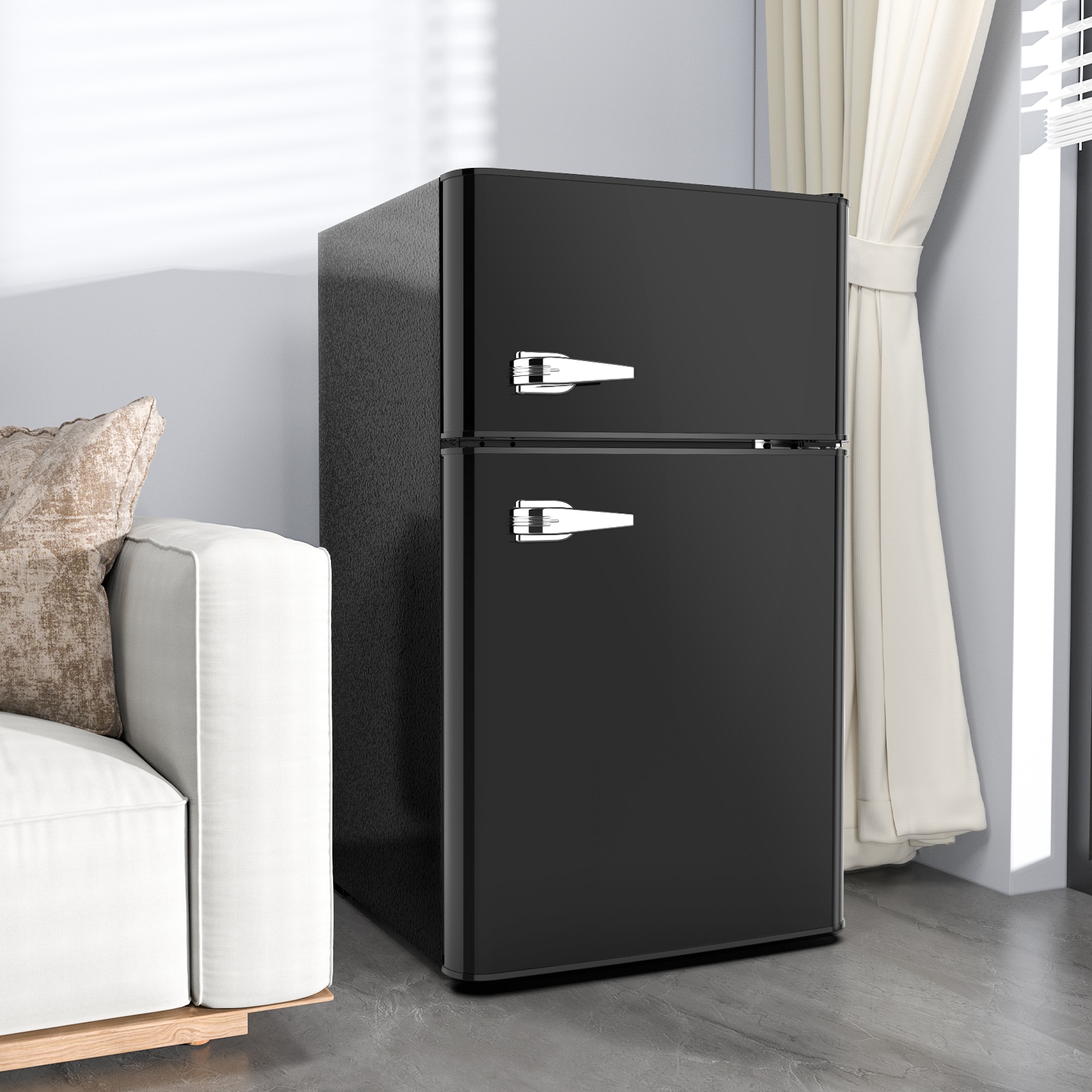 Refrigerador Mini de 3.2 pies cúbicos con Congelador (Negro)