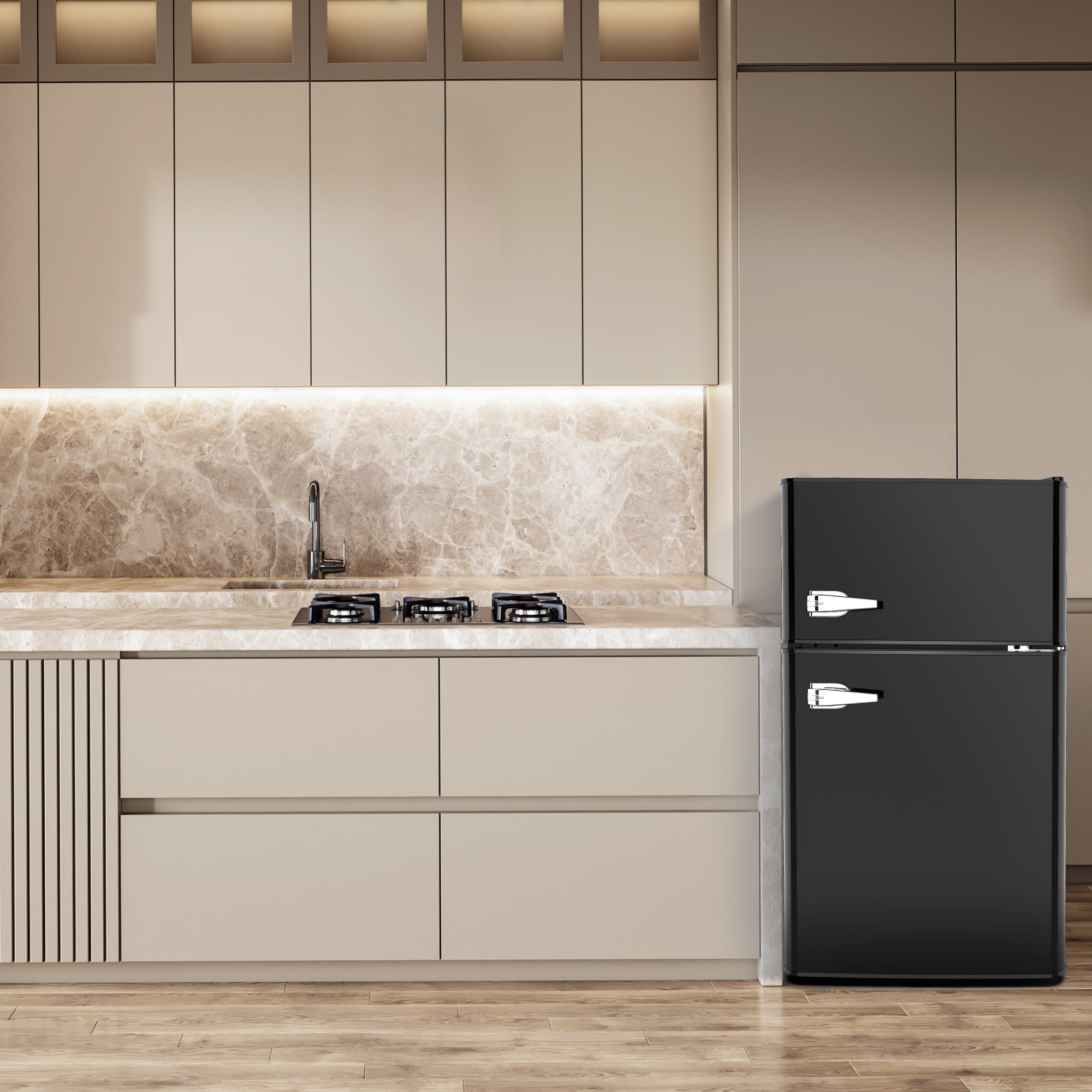 Refrigerador Mini de 3.2 pies cúbicos con Congelador (Negro)