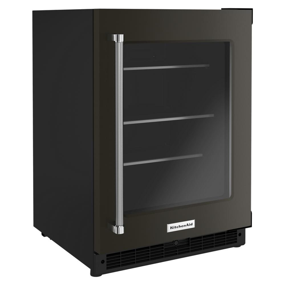 Refrigerador empotrado de 5.2 pies cúbicos de KitchenAid (Acero Inoxidable Negro con PRINTSHIELD) KURR314KBS