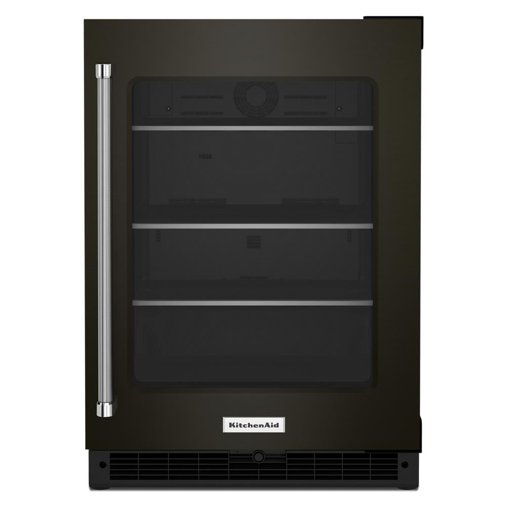 Refrigerador empotrado de 5.2 pies cúbicos de KitchenAid (Acero Inoxidable Negro con PRINTSHIELD) KURR314KBS