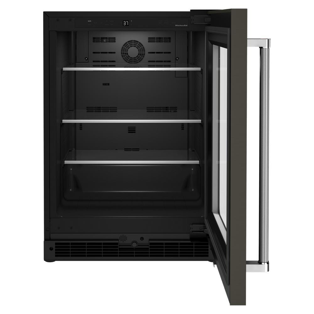 Refrigerador empotrado de 5.2 pies cúbicos de KitchenAid (Acero Inoxidable Negro con PRINTSHIELD) KURR314KBS