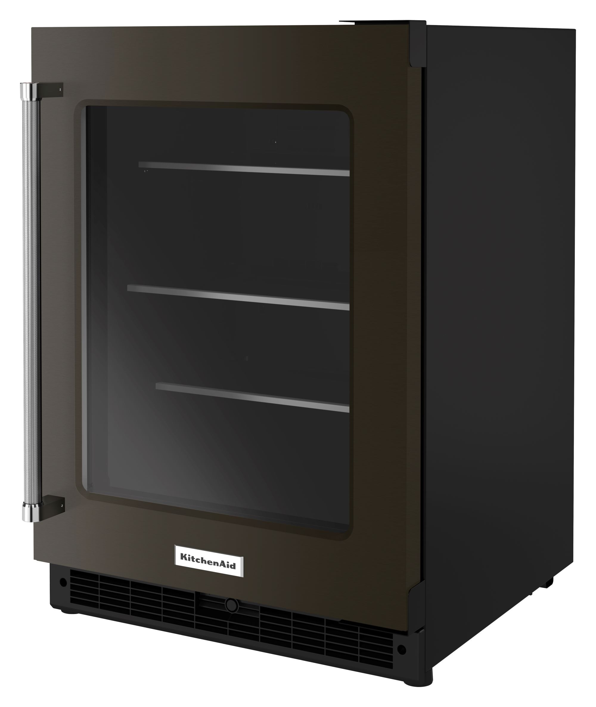 Refrigerador empotrado de 5.2 pies cúbicos de KitchenAid (Acero Inoxidable Negro con PRINTSHIELD) KURR314KBS