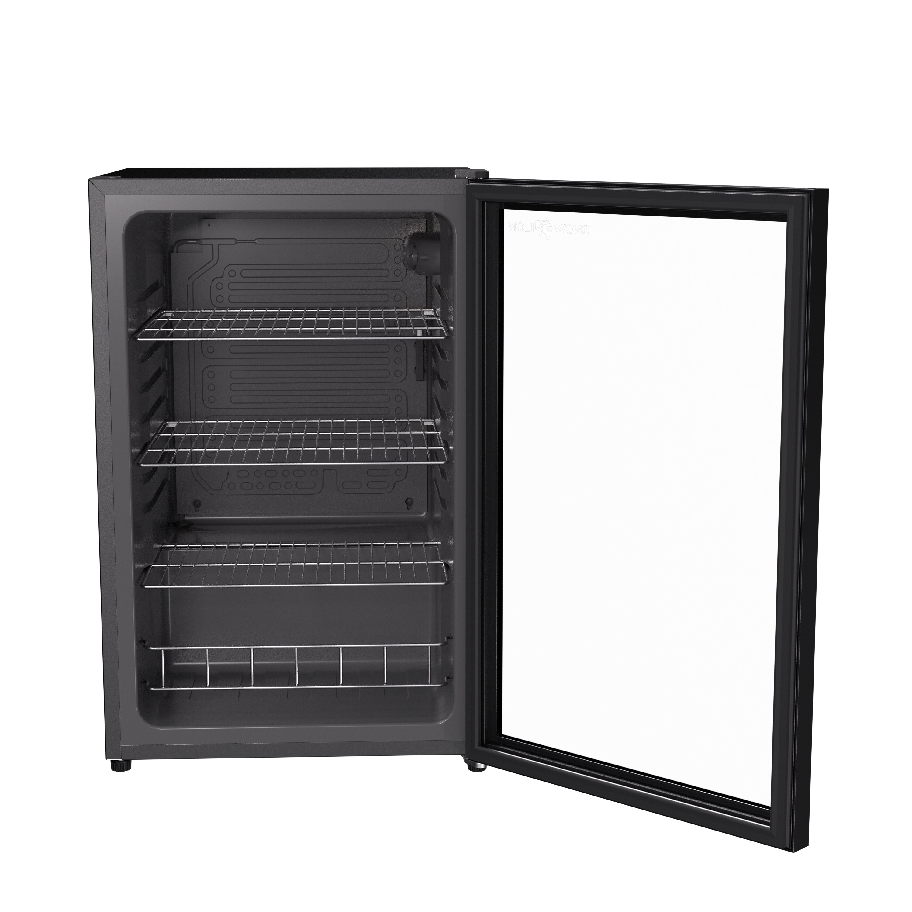 Refrigerador Mini con Puerta de Cristal para Bebidas de 131 Litros SnowLion Premium (Negro) Listo para el Garaje 4.6 Pies Cúbicos OSFG023-BXL