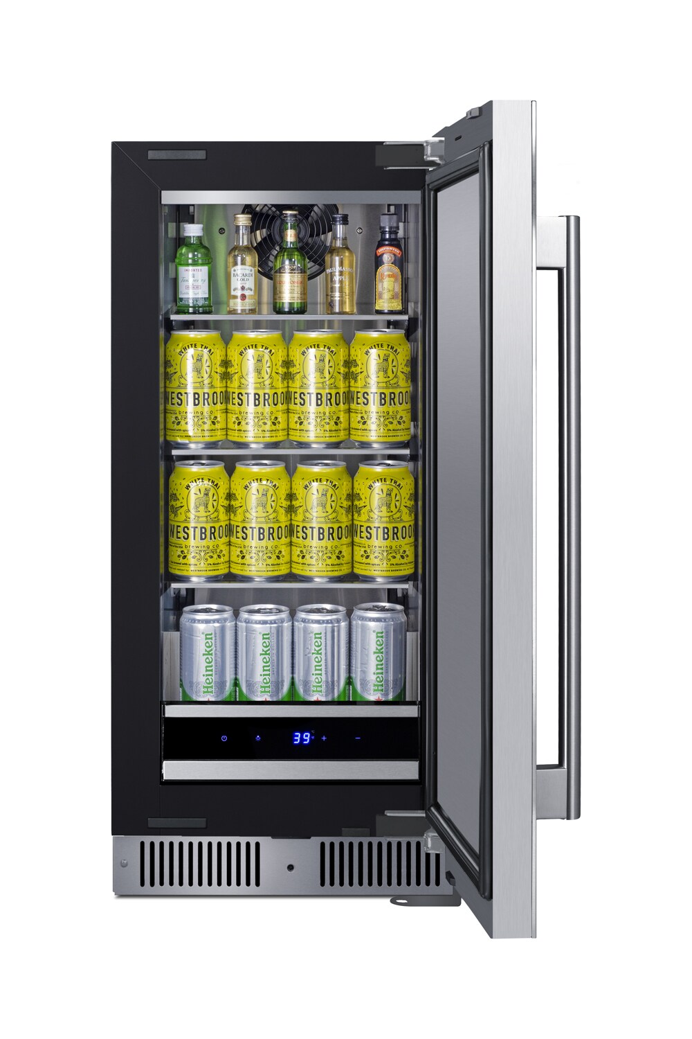 Refrigerador Integrado de 1.72 Pies Cúbicos (Puerta de Acero Inoxidable y Gabinete Negro) - SDHR1534