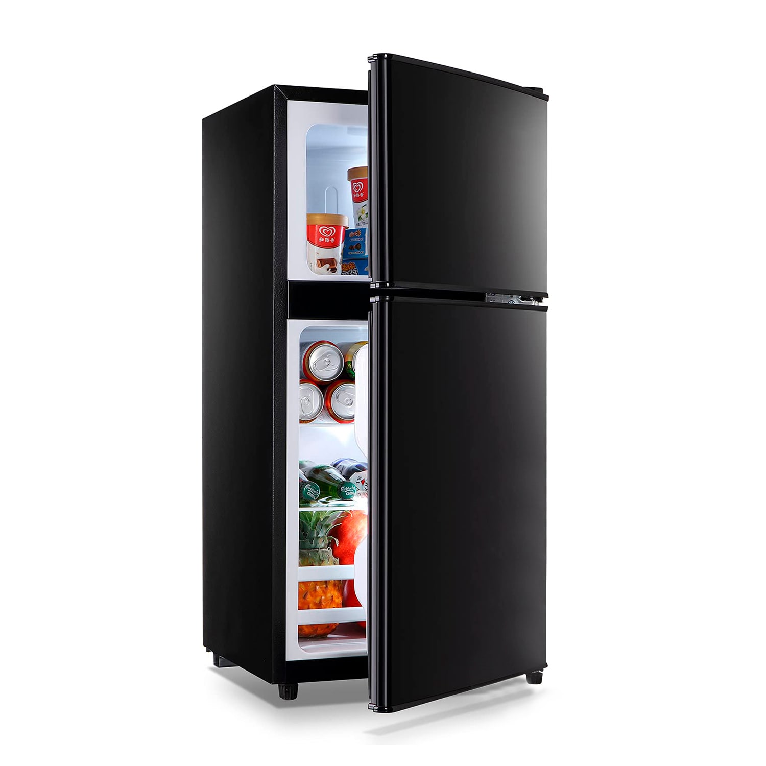 Refrigerador de 3.5 pies cúbicos con congelador (Negro) con certificación ENERGY STAR de Jeremy Cass.