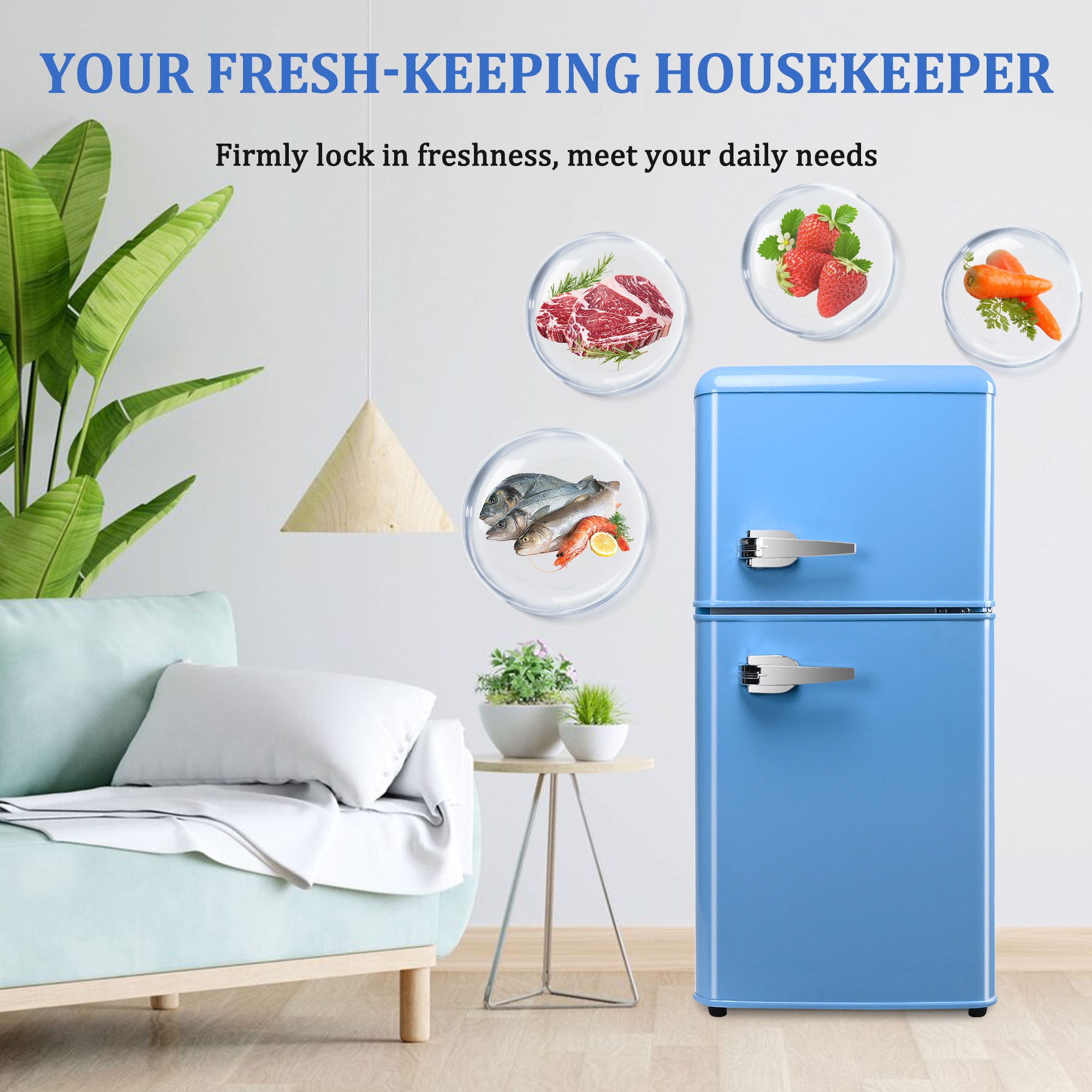 Jeremy Cass 3.5 pies cúbicos con congelador (Azul) ENERGY STAR