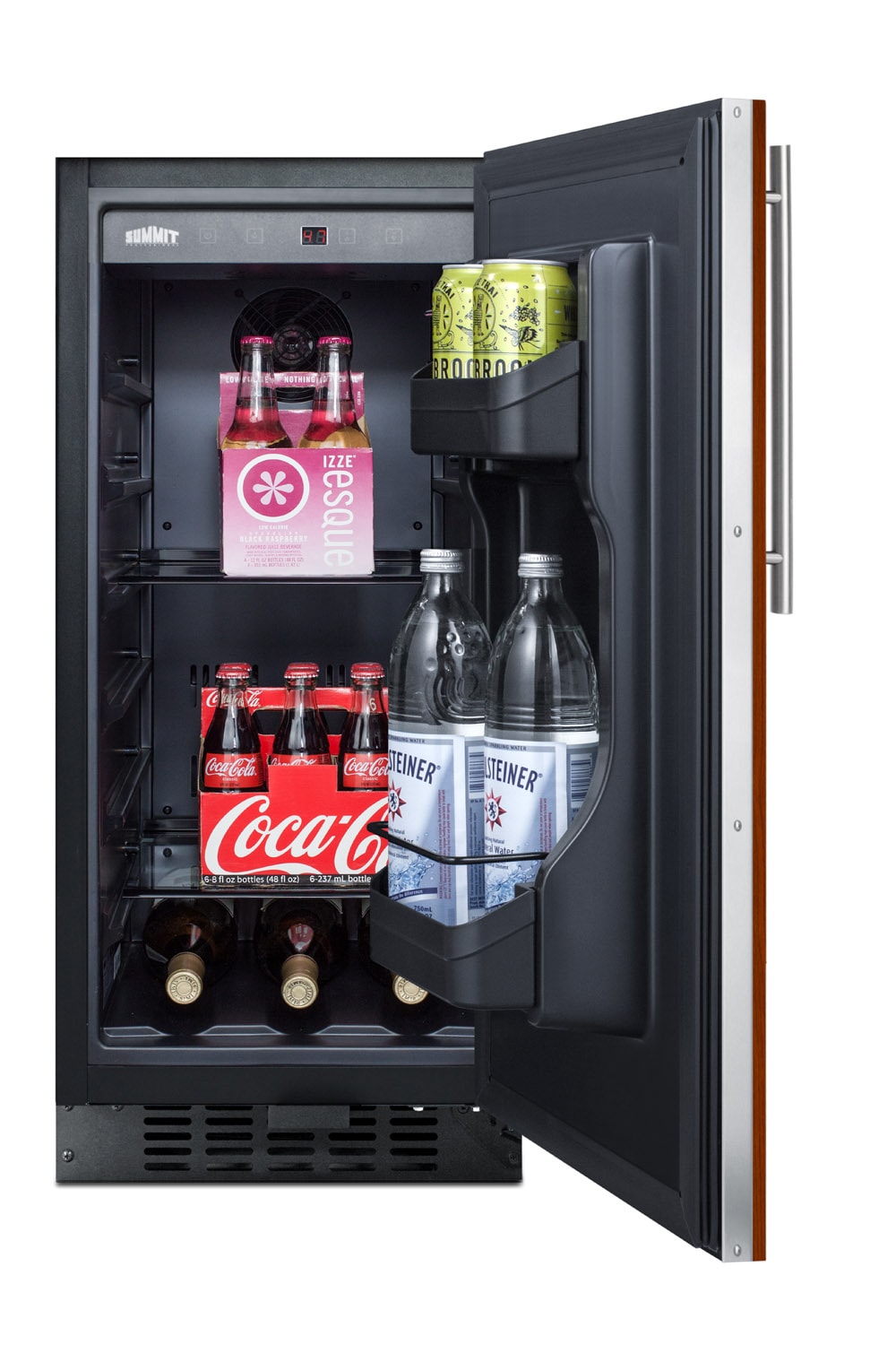 Refrigerador Empotrado de 2.2 pies cúbicos de Summit Appliance (Puerta lista para panel y gabinete negro) ALR15BIF
