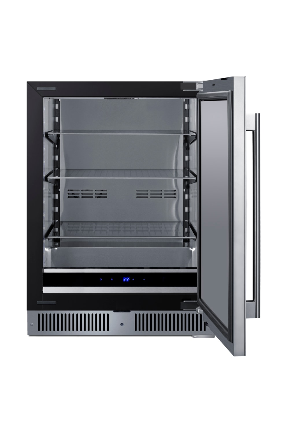 Refrigerador empotrado de acero inoxidable de 3.3 pies cúbicos de Summit Appliance