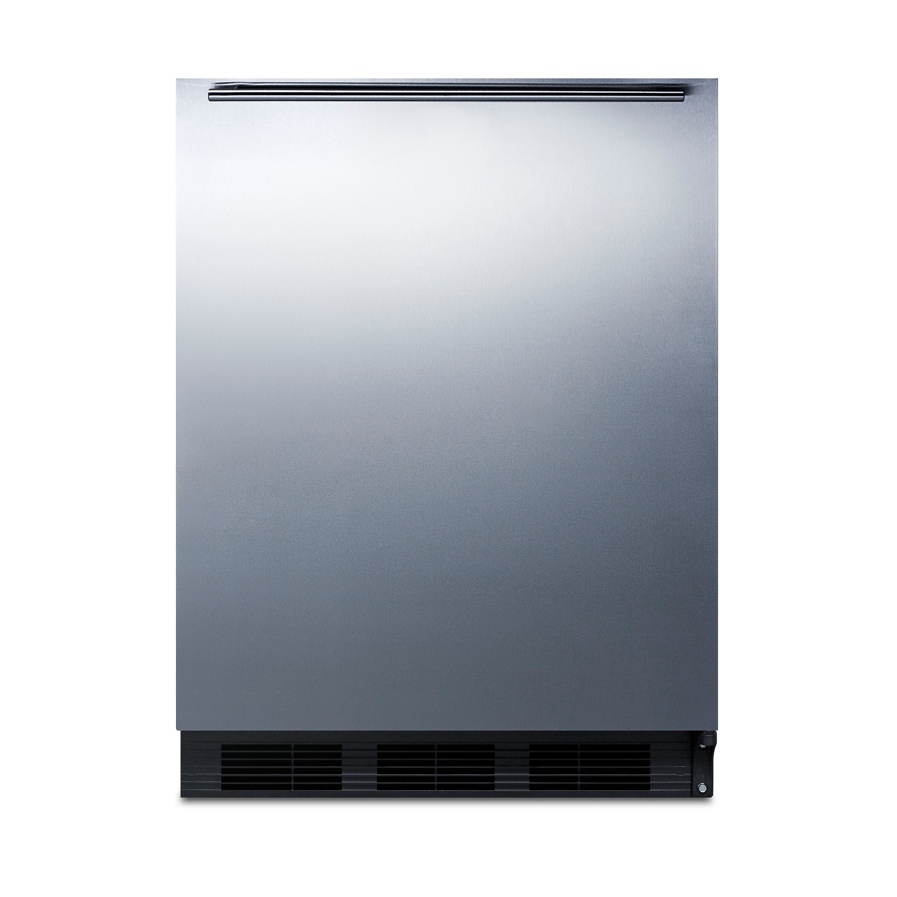 Refrigerador Empotrado de 5.5 Pies Cúbicos de Summit Appliance (Puerta de acero inoxidable y gabinete negro) AR5BS