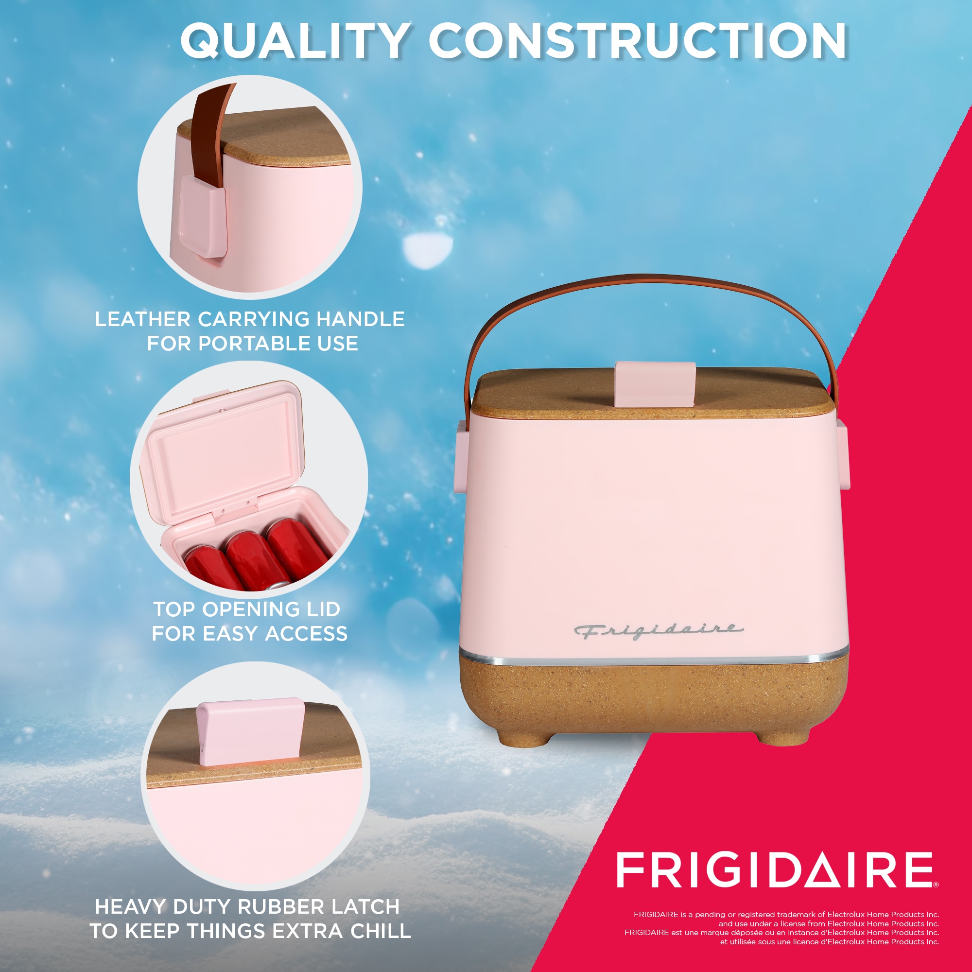 Refrigerador Mini de 0.3 pies cúbicos en color rosa de Frigidaire (EFMIS310-PINK)