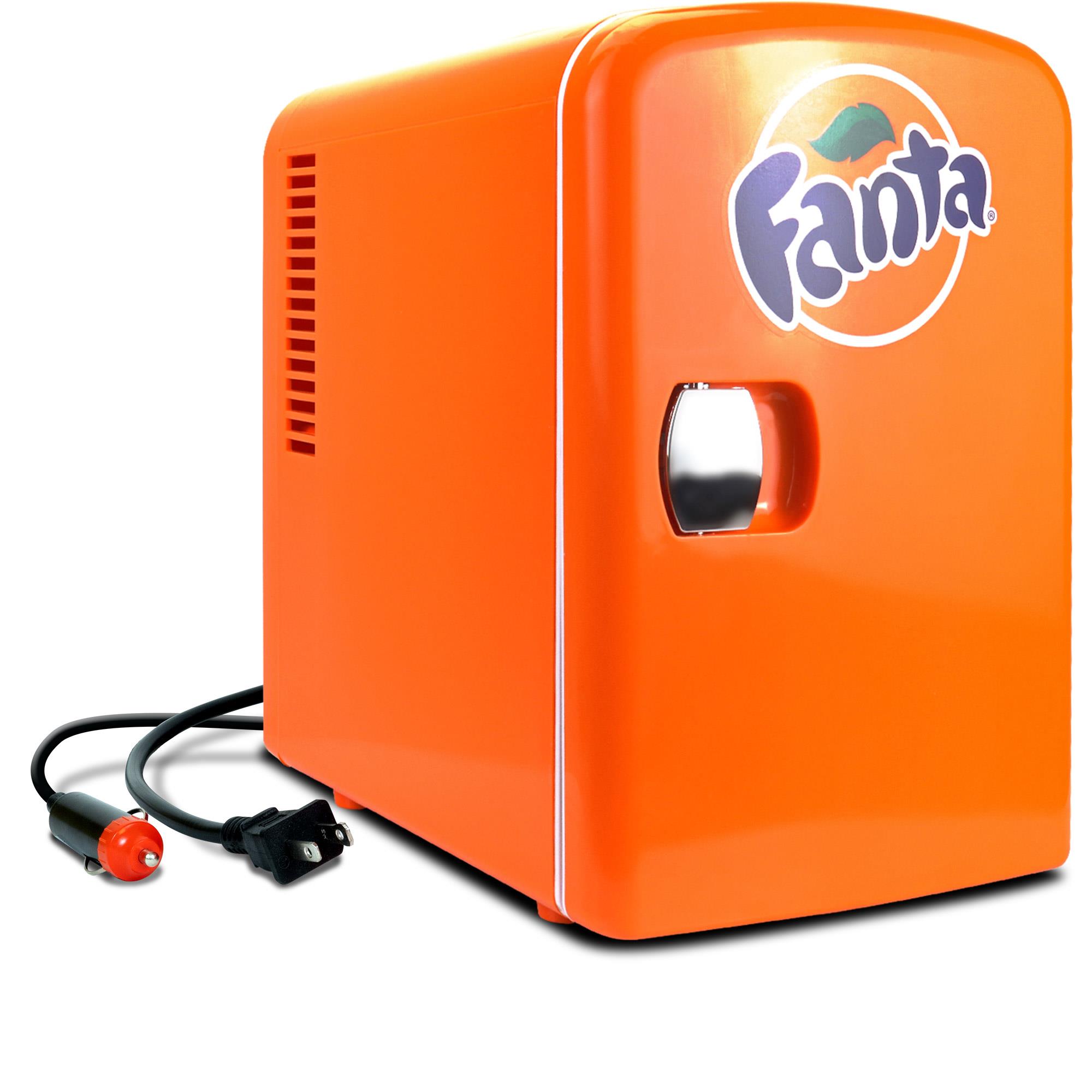 Enfriador/Calentador Portátil de 4L para 6 Latas de Coca-Cola Fanta (Naranja) 0.14 Pies Cúbicos FA04