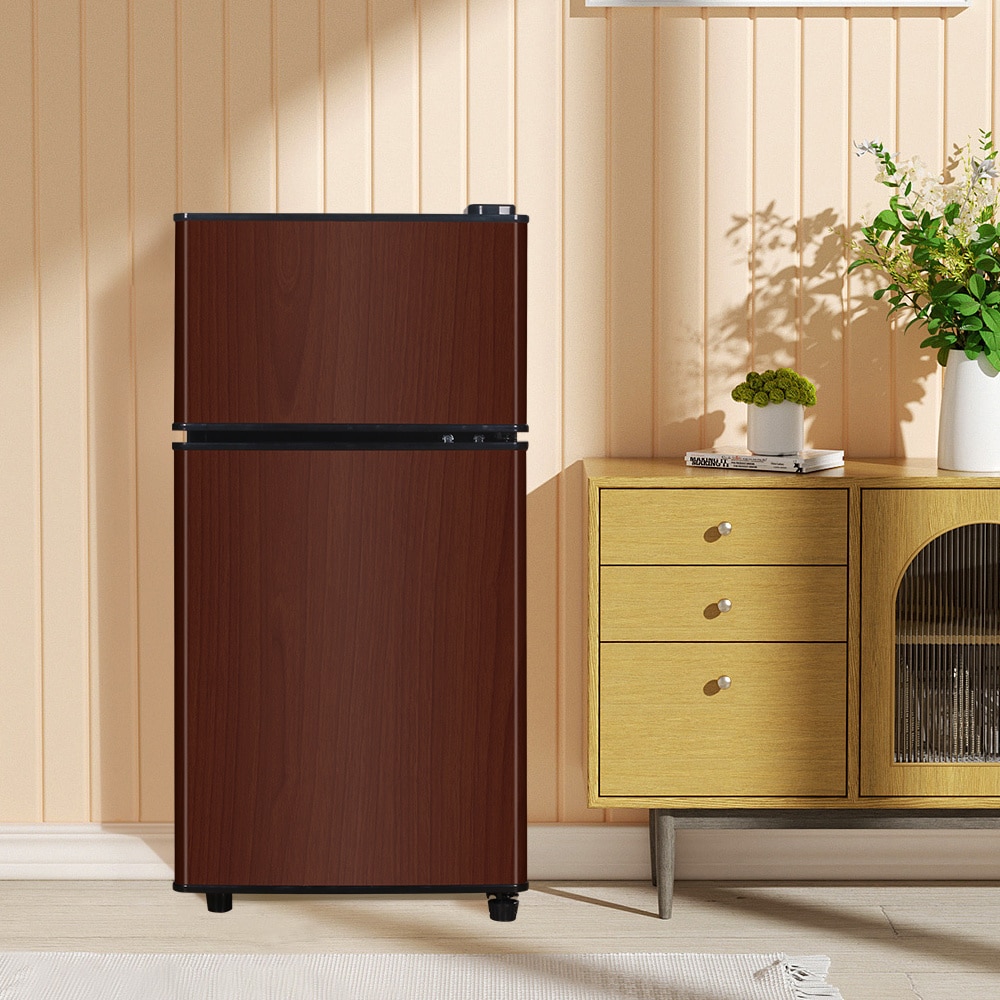 Refrigerador de 3.5 pies cúbicos con congelador (café) Jeremy Cass GJLWASH93