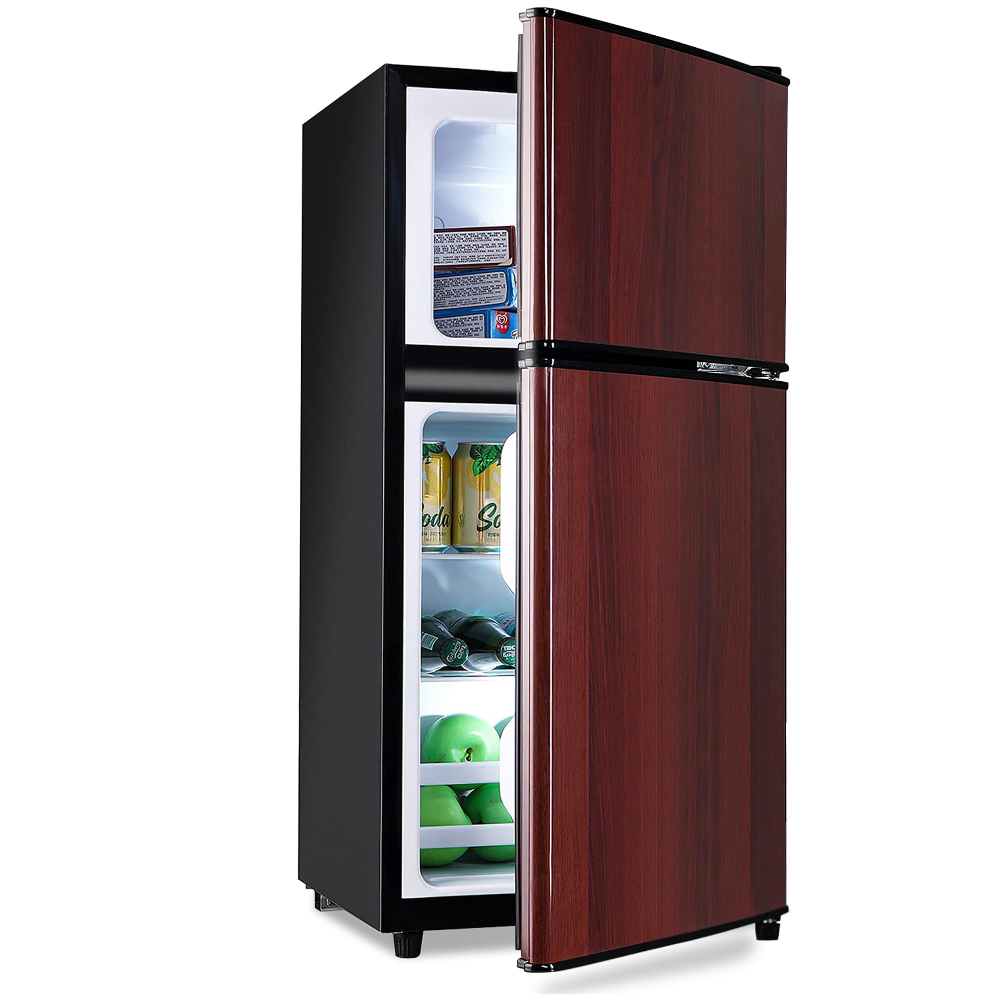 Refrigerador de 3.5 pies cúbicos con congelador (café) Jeremy Cass GJLWASH93
