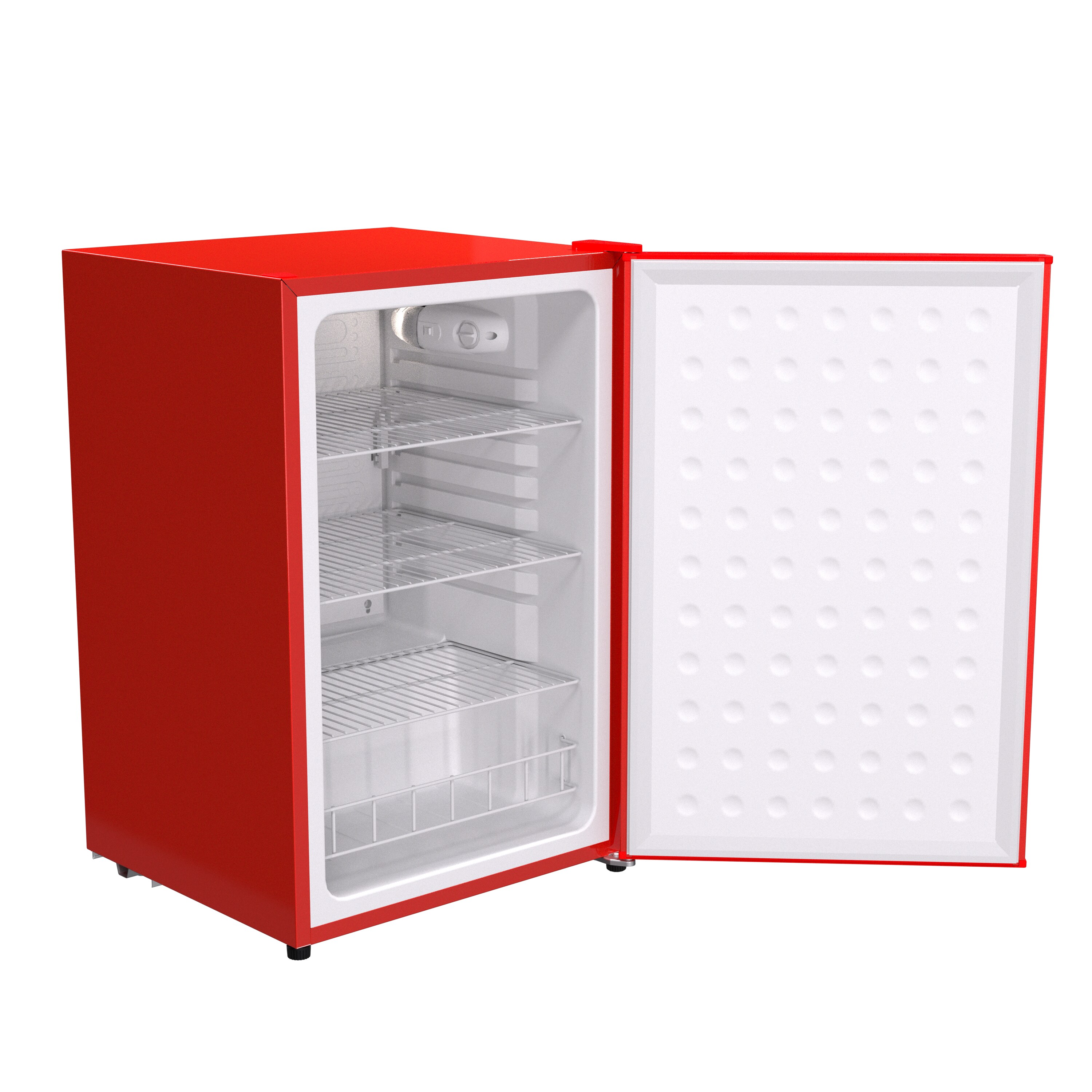 Refrigerador compacto de puerta sólida Undercounter de 122 litros SnowLion Premium (rojo) listo para garage