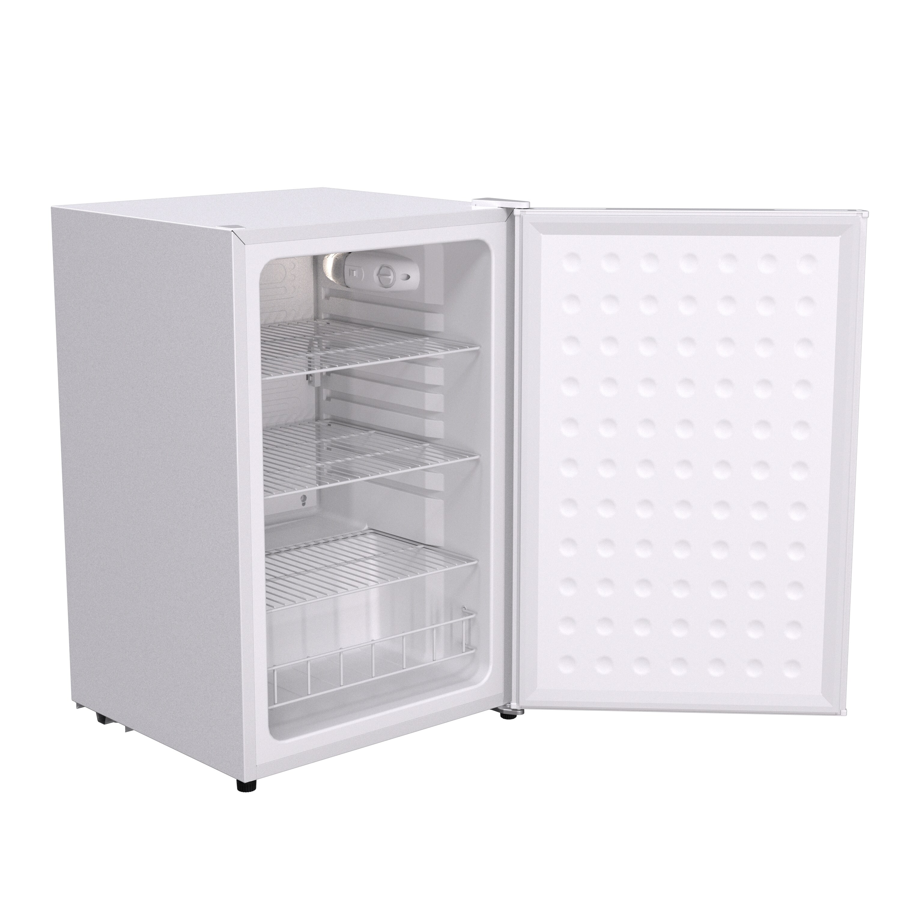 Refrigerador Mini de 4.3 pies cúbicos con puerta sólida de 122L SnowLion Premium (blanco) listo para el garaje
