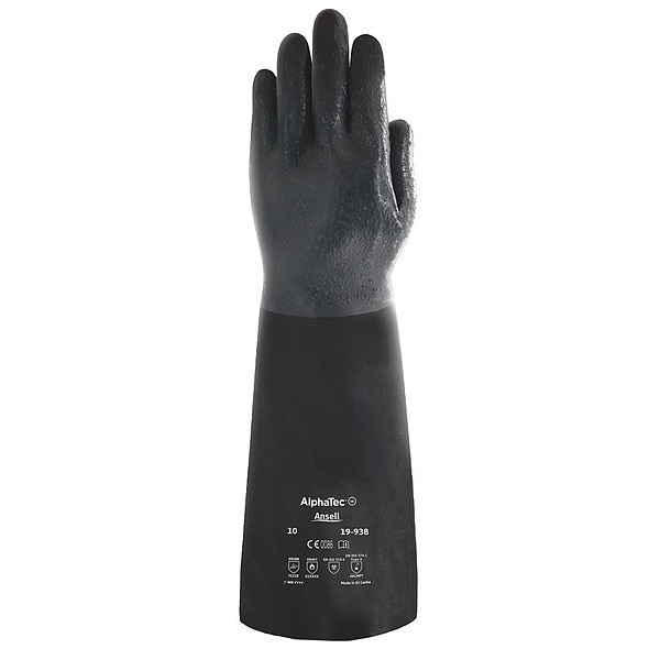 Guantes resistentes a químicos Ansell de 18", Neopreno, 10, 1 par - 19-938