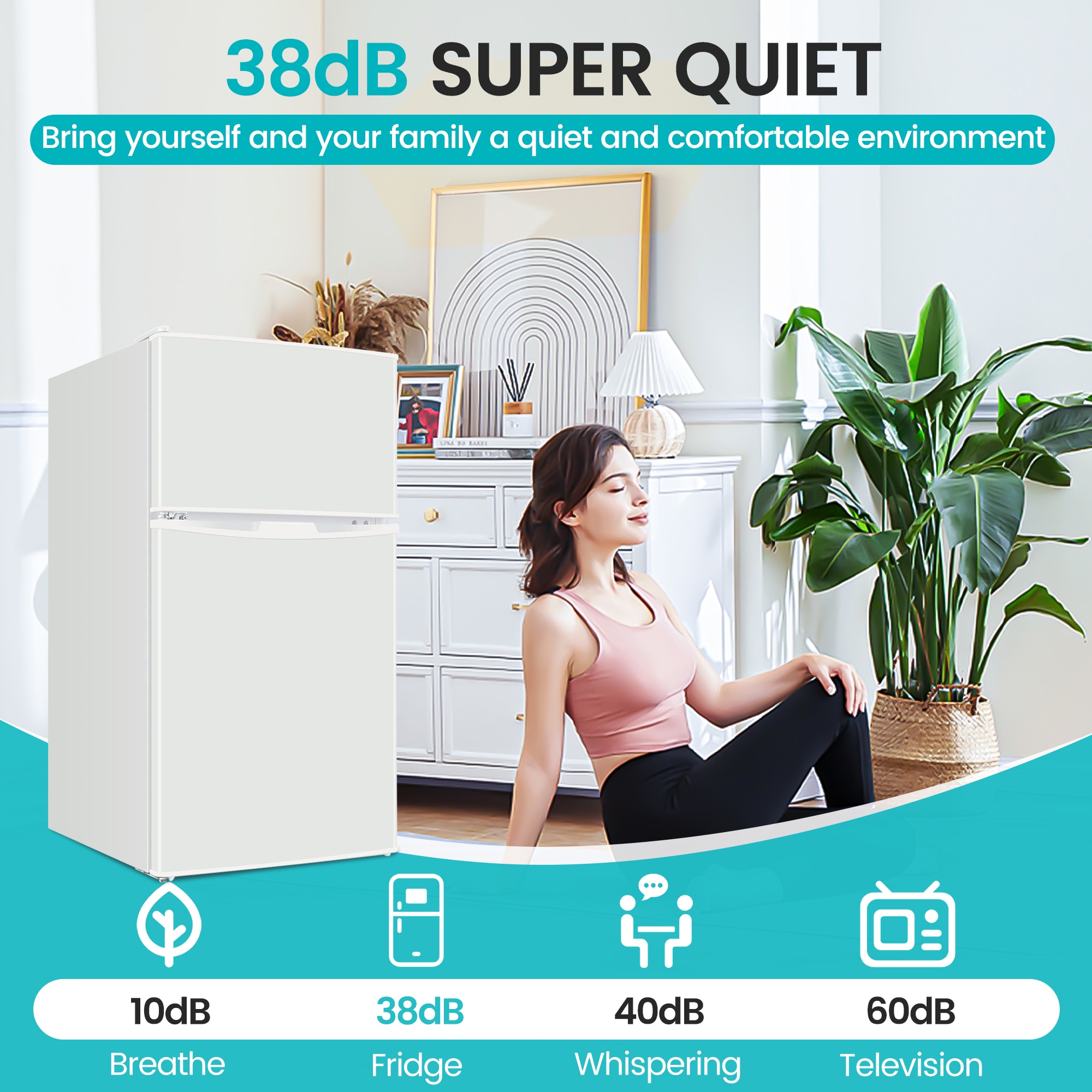 Refrigerador Mini de 3.2 pies cúbicos con Congelador (Blanco) ENERGY STAR