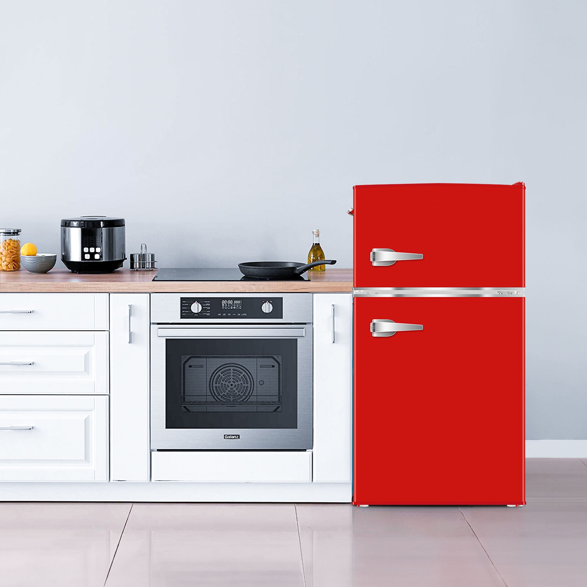 Refrigerador Mini de 3.2 Pies Cúbicos con Congelador (Rojo) ENERGY STAR