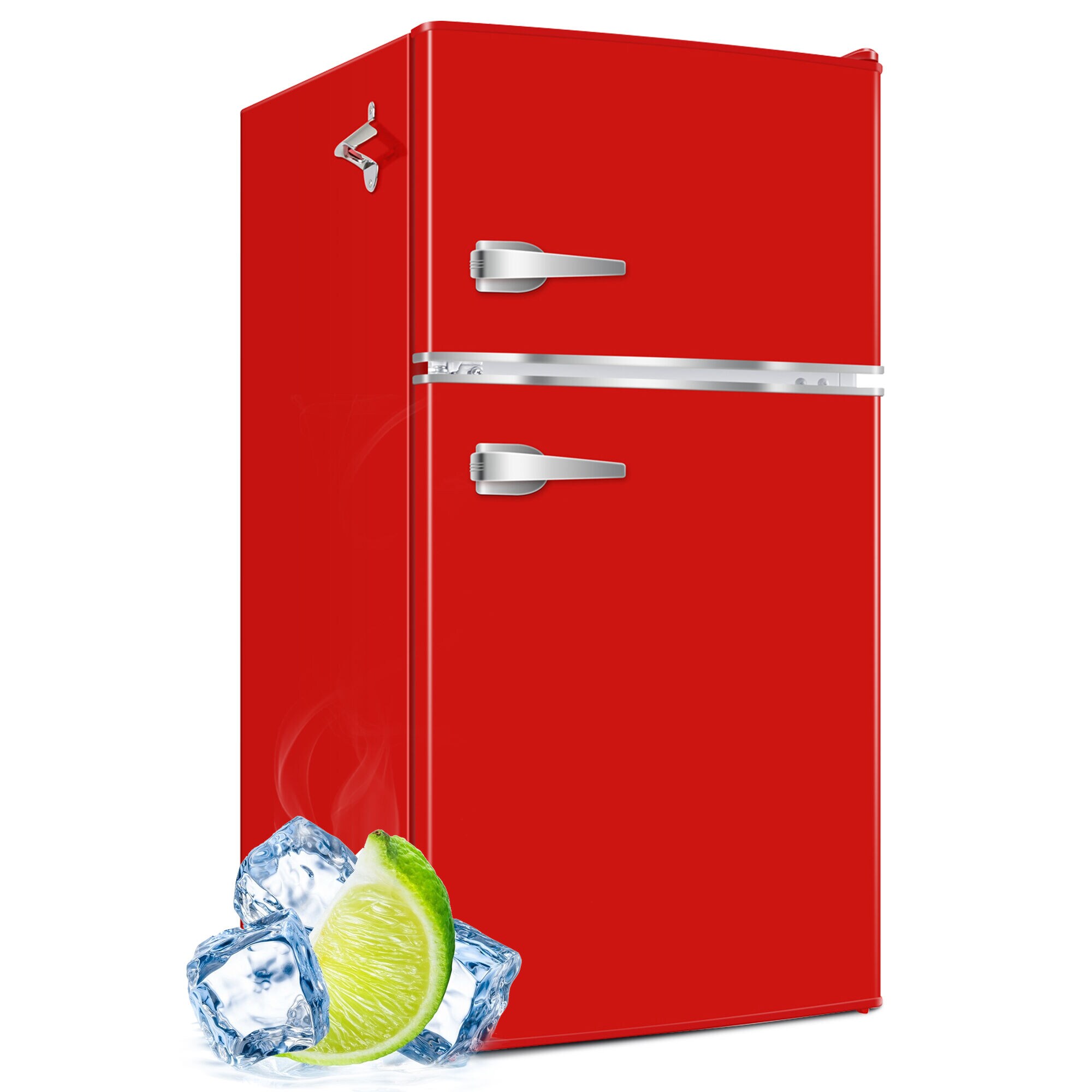 Refrigerador Mini de 3.2 Pies Cúbicos con Congelador (Rojo) ENERGY STAR