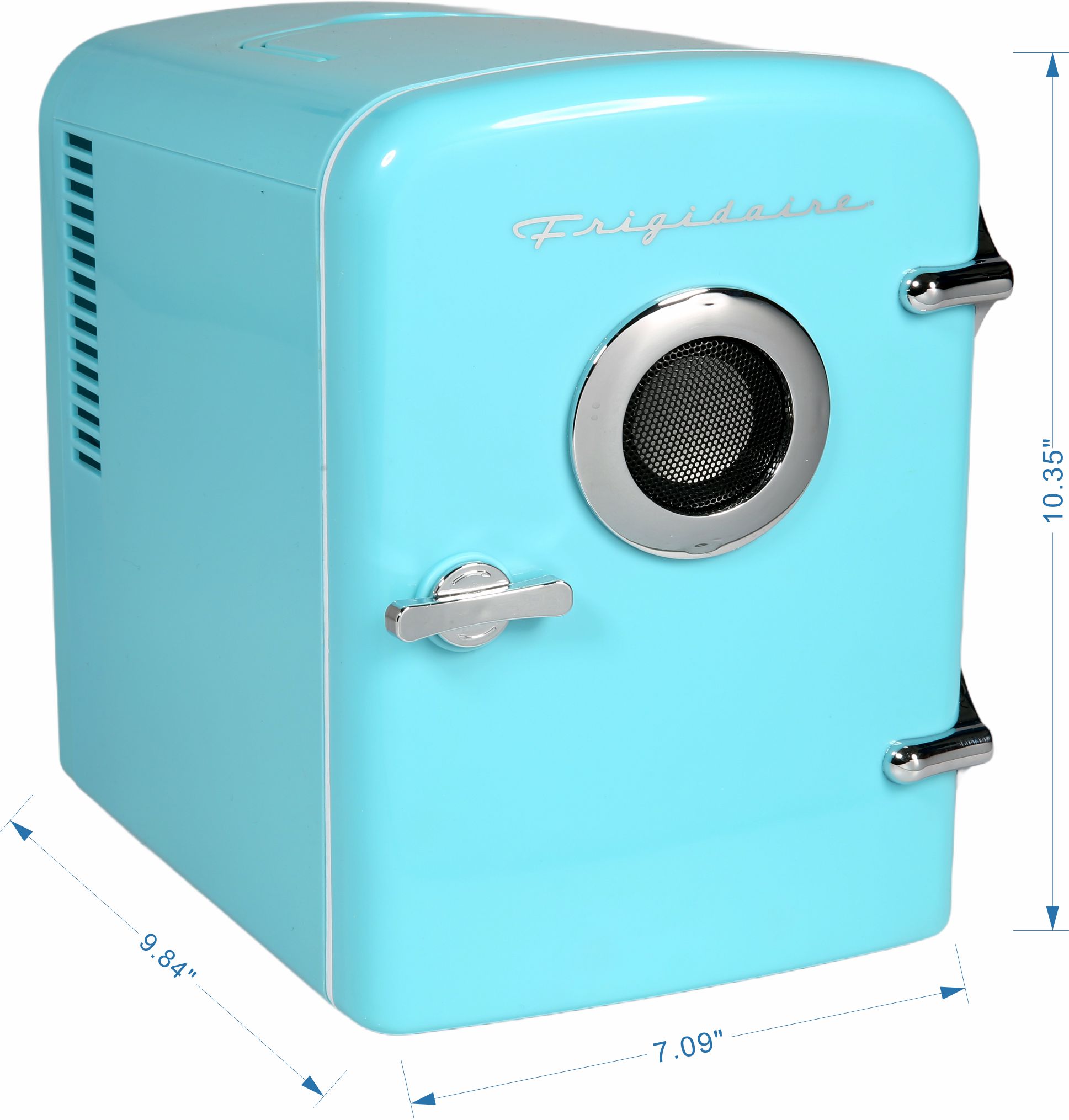 Refrigerador Mini de 0.3 pies cúbicos con Altavoz Bluetooth Incorporado (Azul) Listo para el Garaje EFMIS151-AZUL