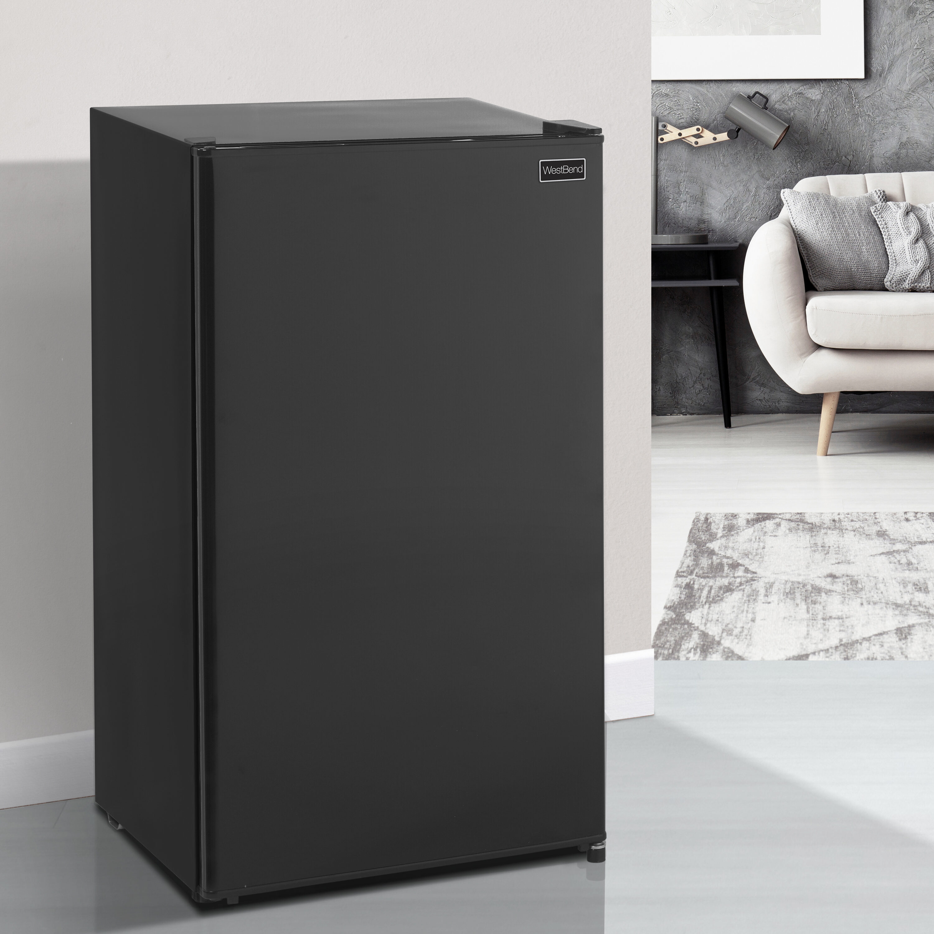 Refrigerador mini de 3.3 pies cúbicos con congelador (negro) ENERGY STAR de West Bend WBR33B