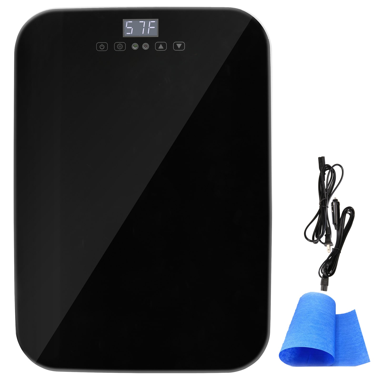 Refrigerador Mini Digital de 20 L y 12 V con congelador de 0.706 pies cúbicos (recubrimiento de aluminio negro) listo para el garaje