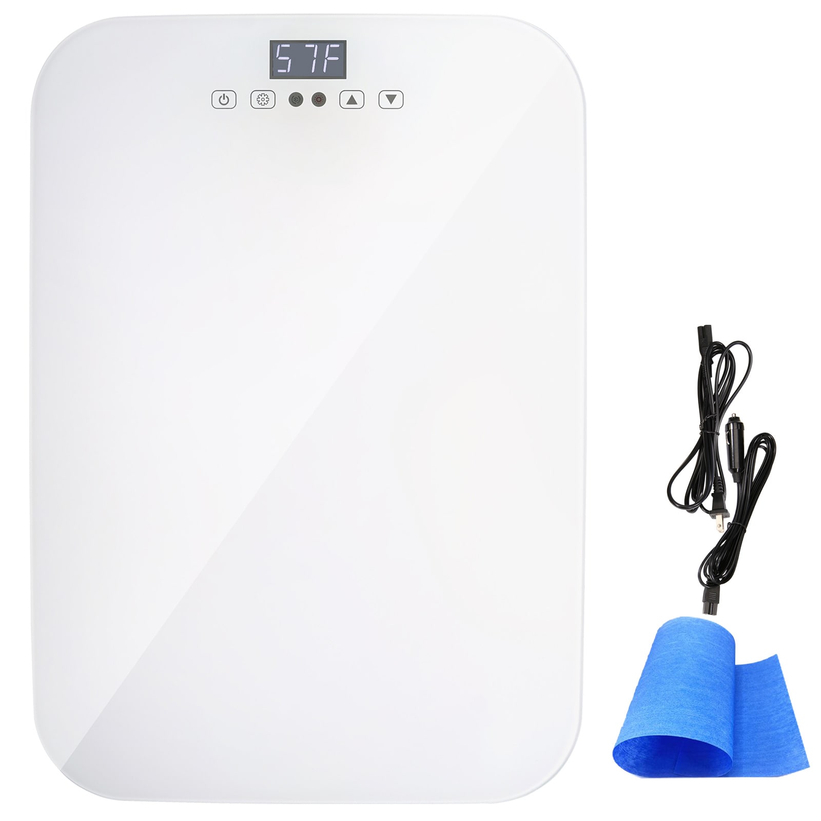 Refrigerador Mini Digital de 20 L y 12 V con Congelador 0.706 Pies Cúbicos (Forrado en Aluminio Blanco) Listo para Garaje
