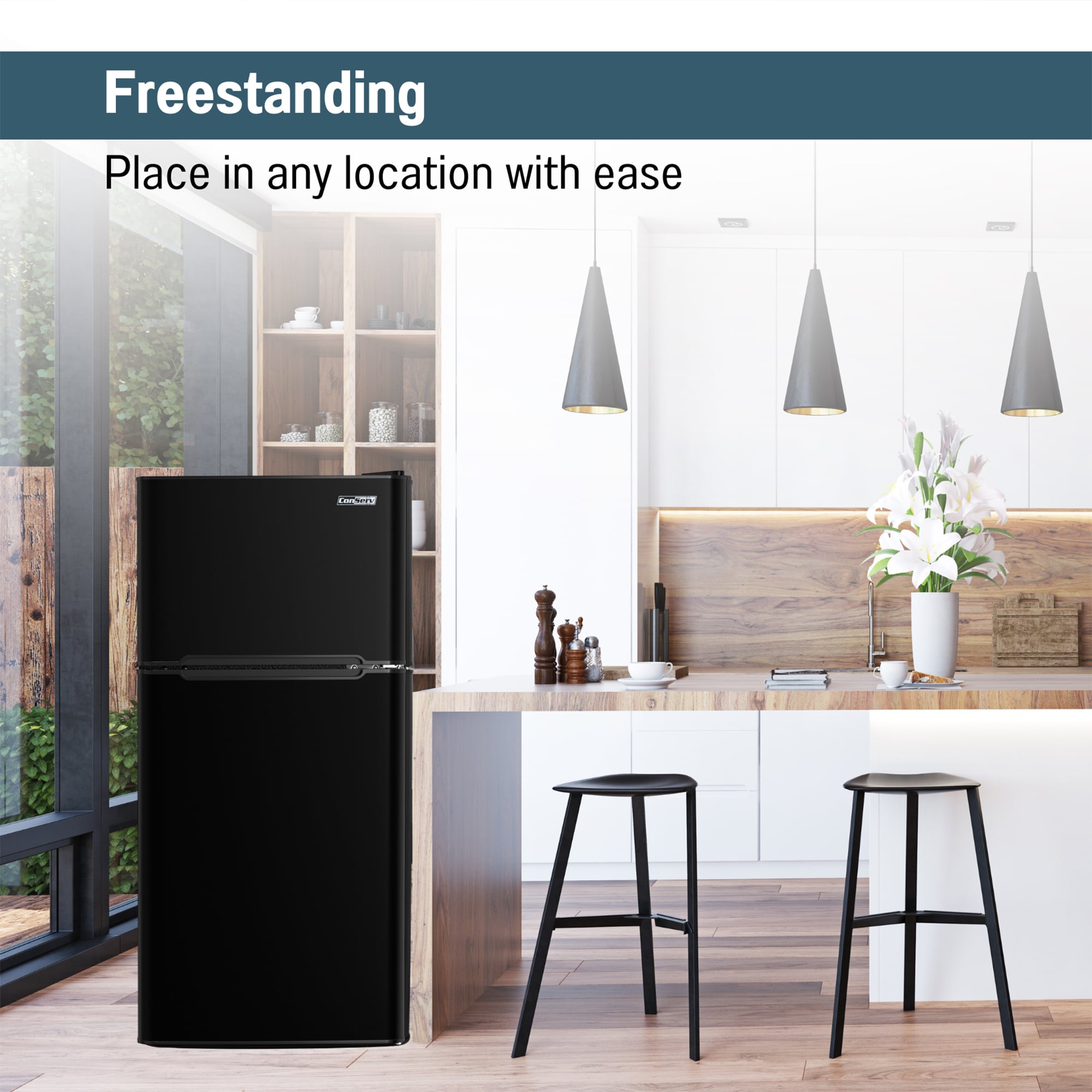 Refrigerador Mini de 4.5 Pies Cúbicos con Congelador (Negro) CRMF 4502 NEGRO