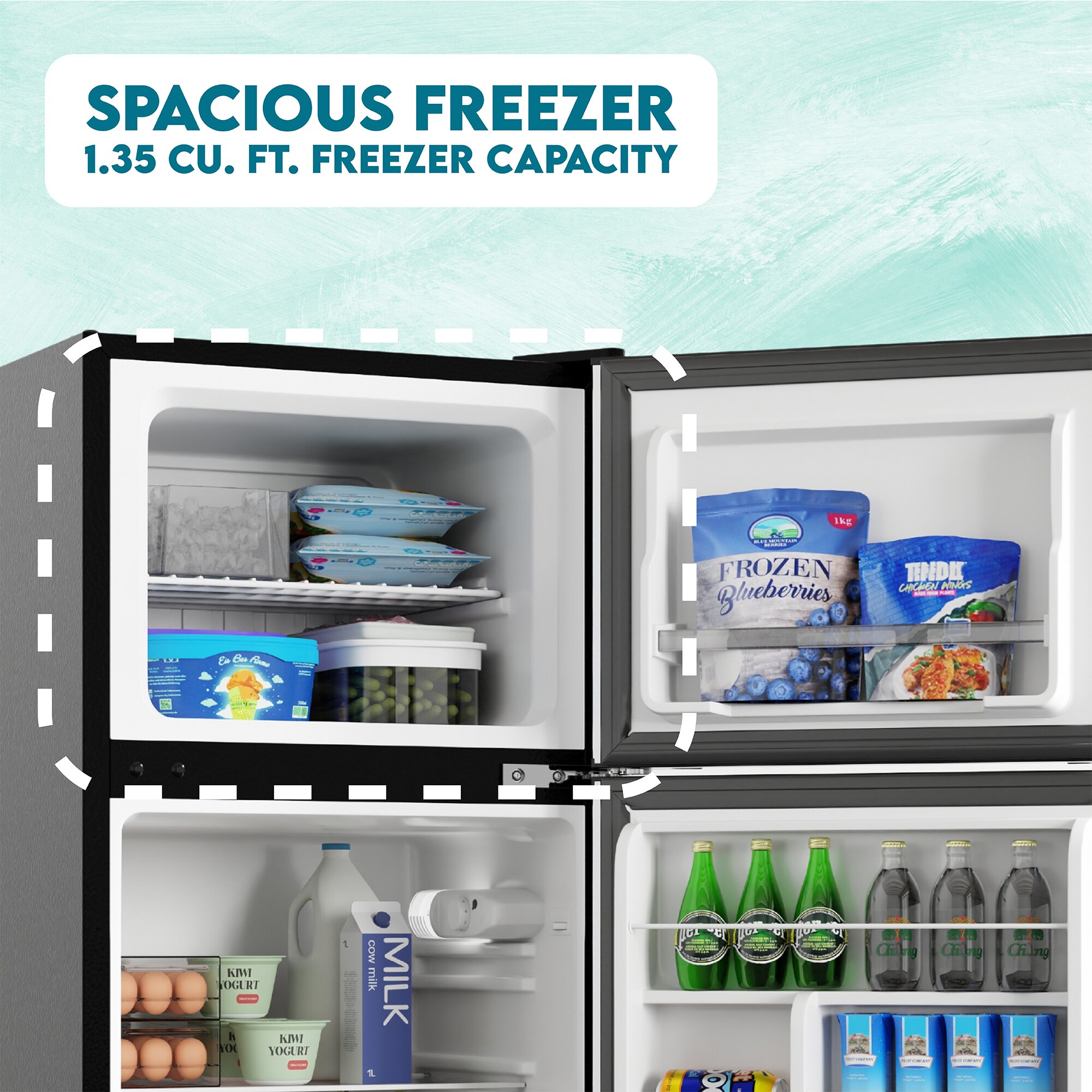 Refrigerador Mini de 4.5 Pies Cúbicos con Congelador (Negro) CRMF 4502 NEGRO