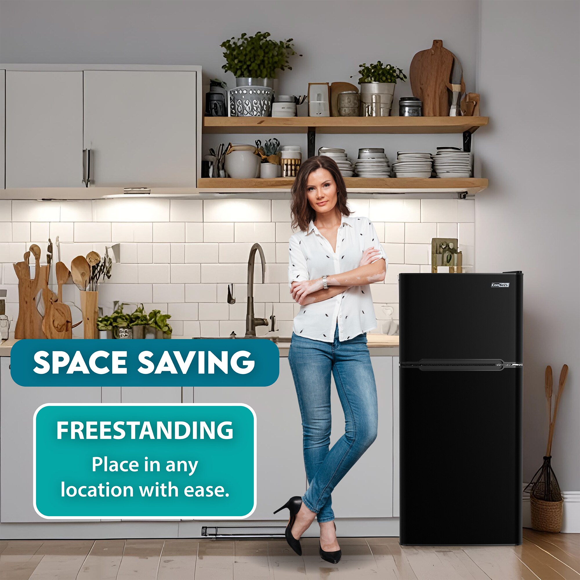 Refrigerador Mini de 4.5 Pies Cúbicos con Congelador (Negro) CRMF 4502 NEGRO