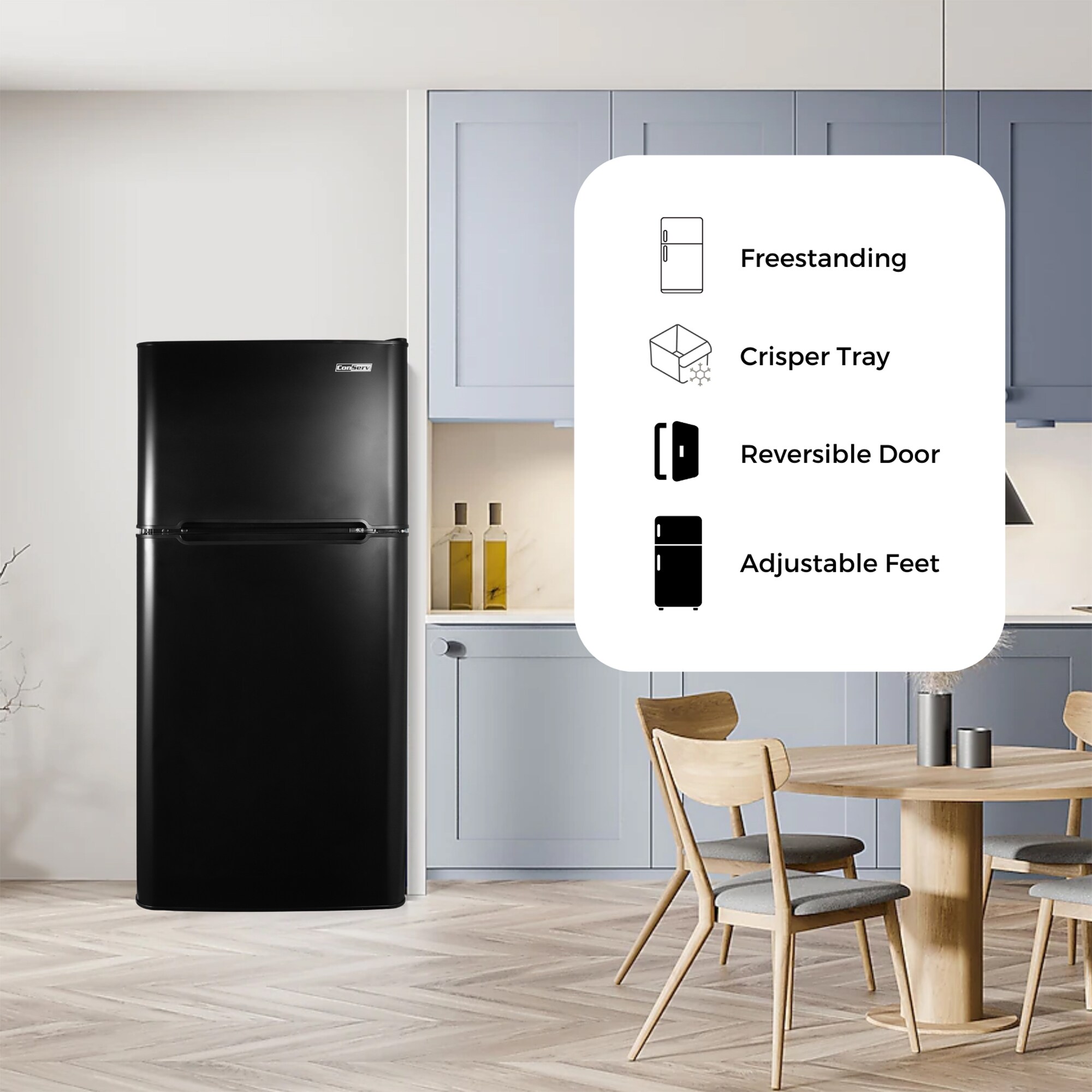 Refrigerador Mini de 4.5 Pies Cúbicos con Congelador (Negro) CRMF 4502 NEGRO