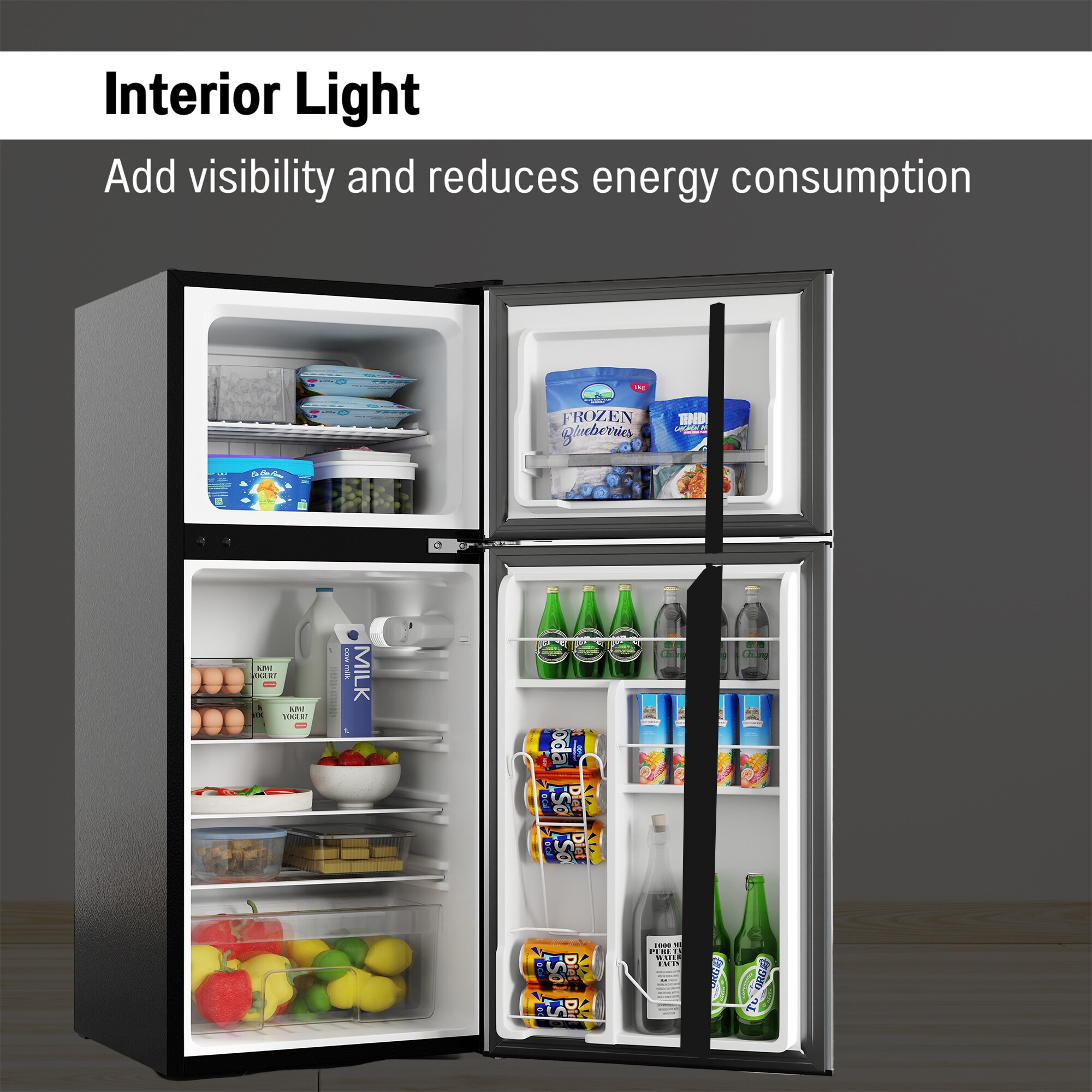 Refrigerador Mini de 4.5 Pies Cúbicos con Congelador (Negro) CRMF 4502 NEGRO