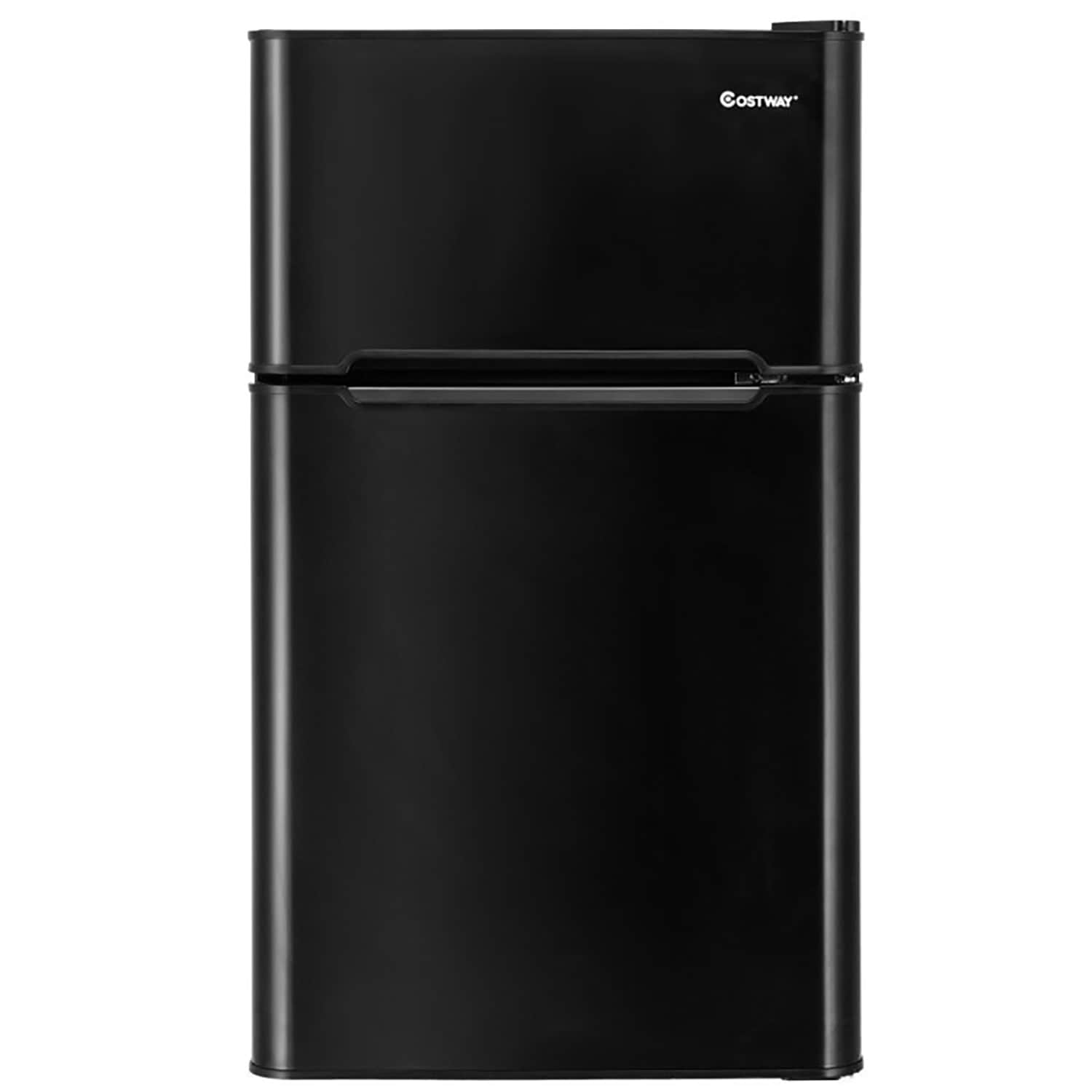 Refrigerador Compacto de Acero Inoxidable de 3.2 pies cúbicos con Congelador (Negro)