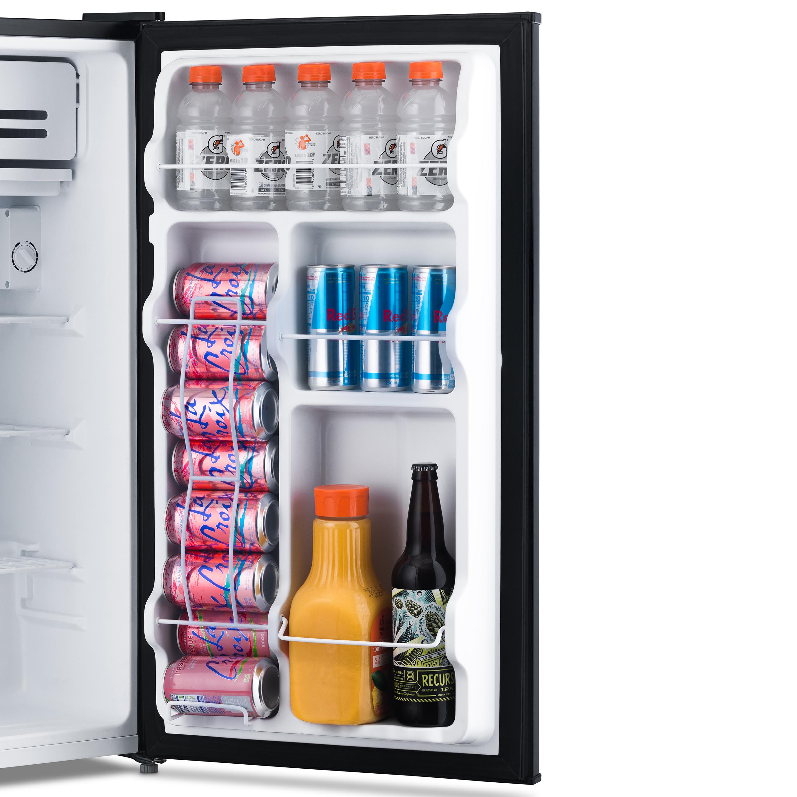 Mini refrigeradores NewAir 3.3 pies cúbicos con congelador (Negro) ENERGY STAR NRF033BK00