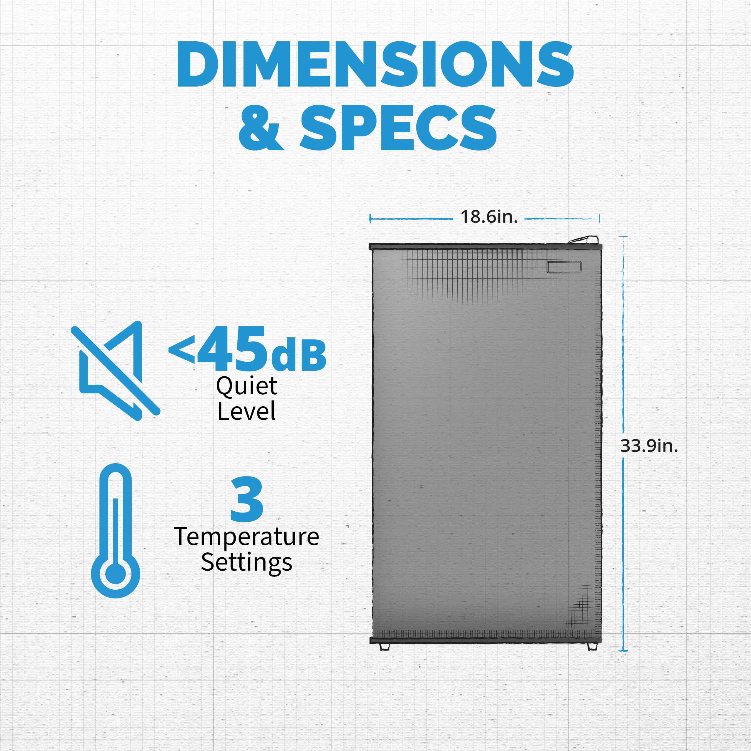 Mini refrigeradores NewAir 3.3 pies cúbicos con congelador (Negro) ENERGY STAR NRF033BK00