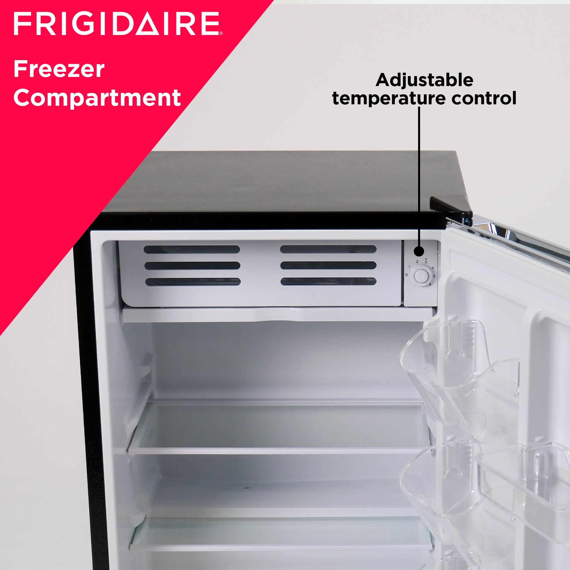 Refrigerador Mini Frigidaire de 2.5 pies cúbicos con congelador (Acero inoxidable) EFR285