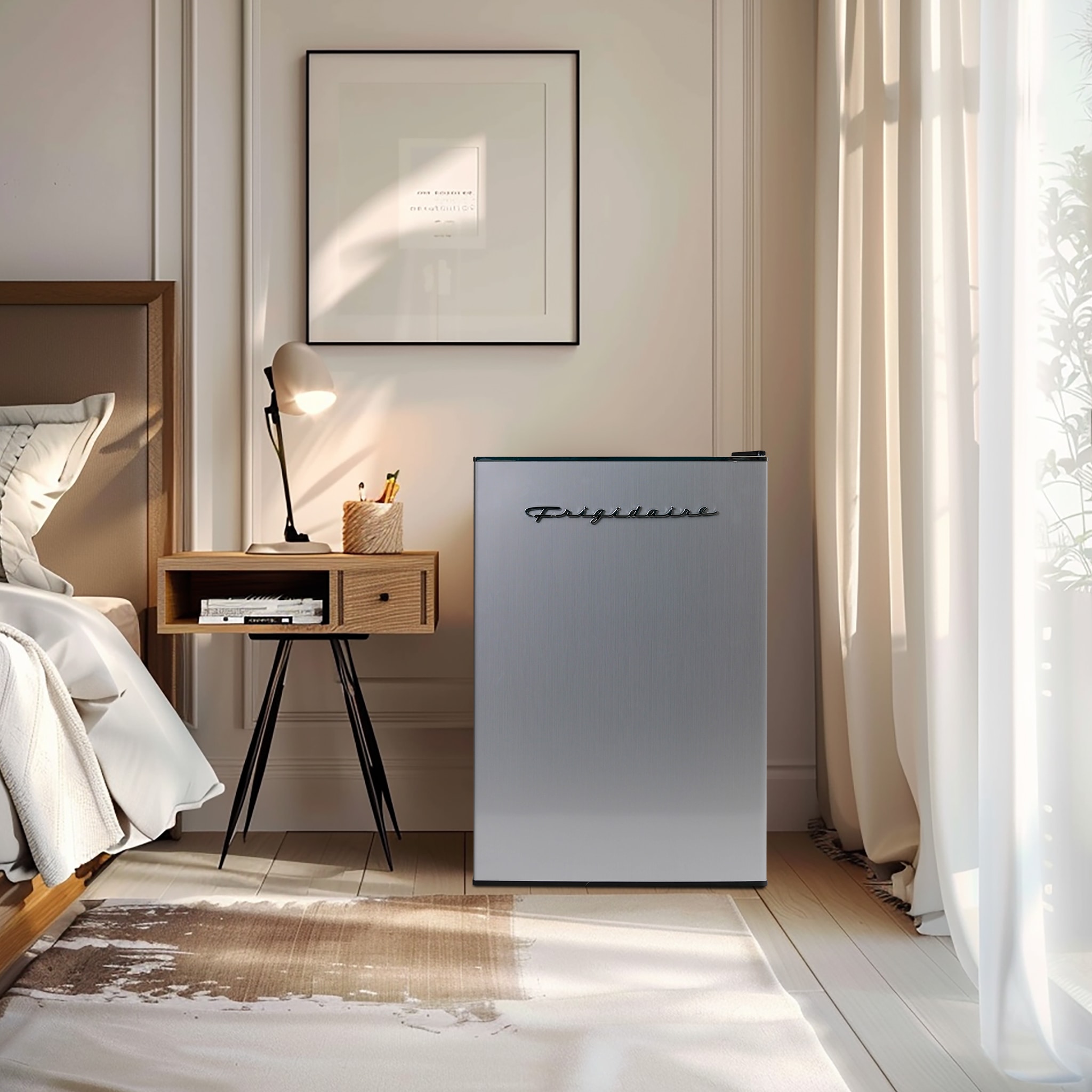 Refrigerador Mini Frigidaire de 2.5 pies cúbicos con congelador (Acero inoxidable) EFR285