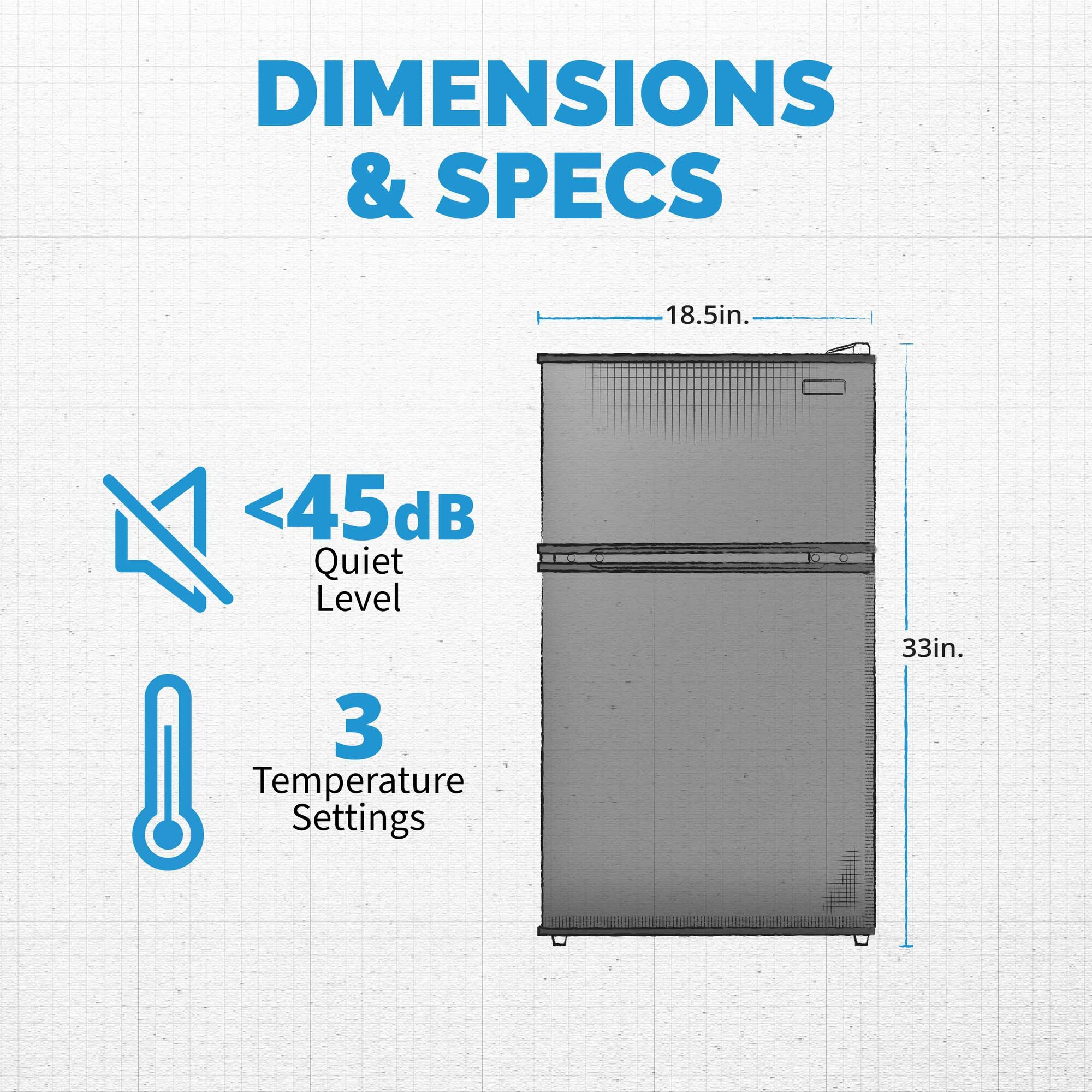 Refrigerador con Congelador de 3.1 Pies Cúbicos (Gris) Listo para el Garaje con Certificación ENERGY STAR - NRF031GA00