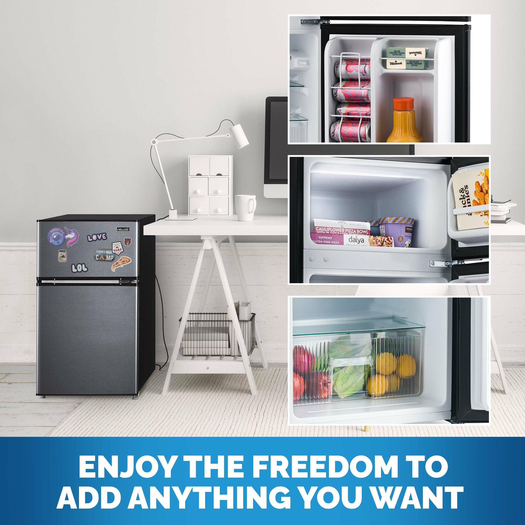 Refrigerador con Congelador de 3.1 Pies Cúbicos (Gris) Listo para el Garaje con Certificación ENERGY STAR - NRF031GA00