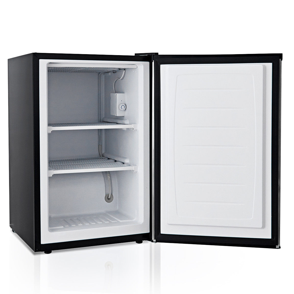 Refrigerador pequeño de 3 pies cúbicos con congelador (plata) EP23796