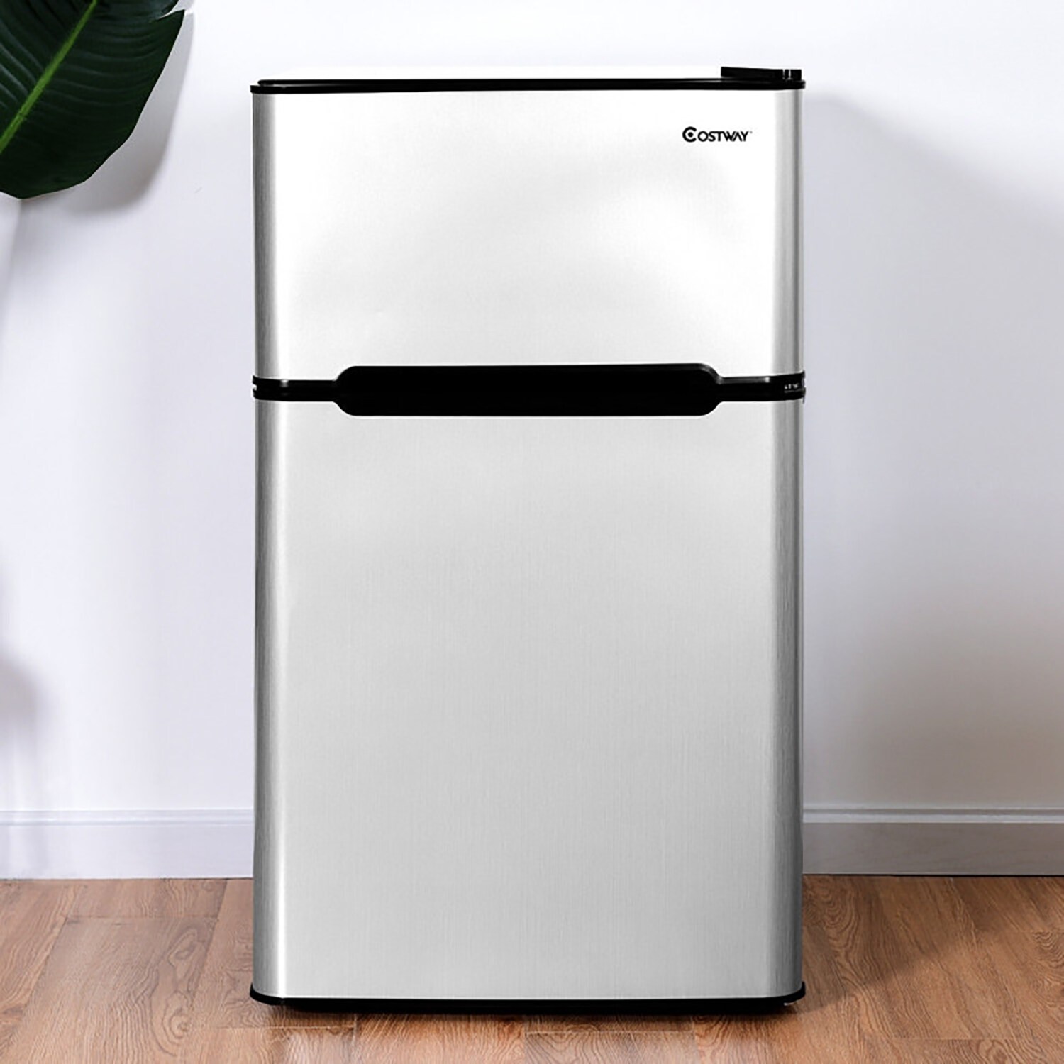 Refrigerador Compacto de Acero Inoxidable de 3.2 pies cúbicos con Congelador (Gris)