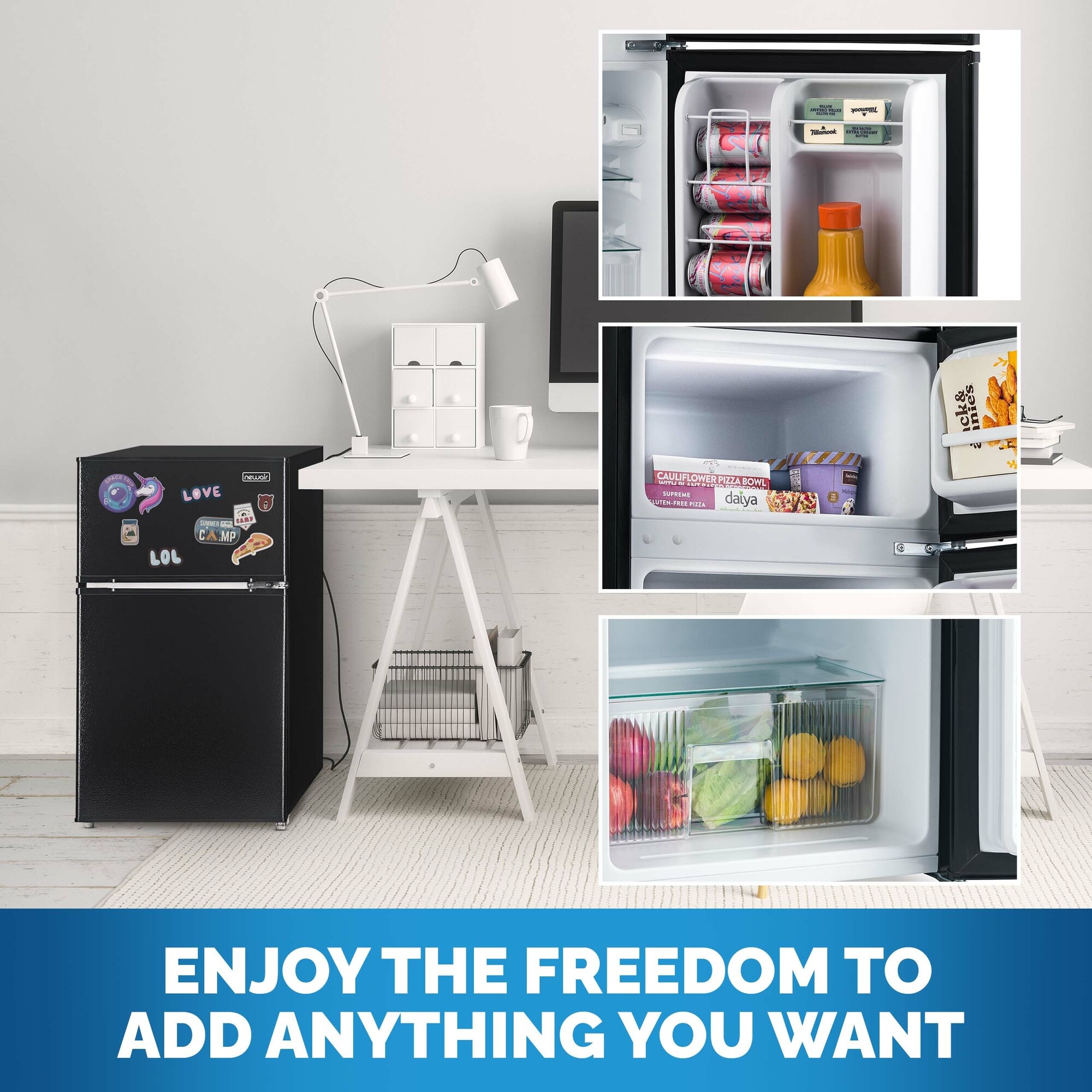 Nuevo refrigerador de 3.1 pies cúbicos con congelador (Negro) listo para el garaje ENERGY STAR NRF031BK00